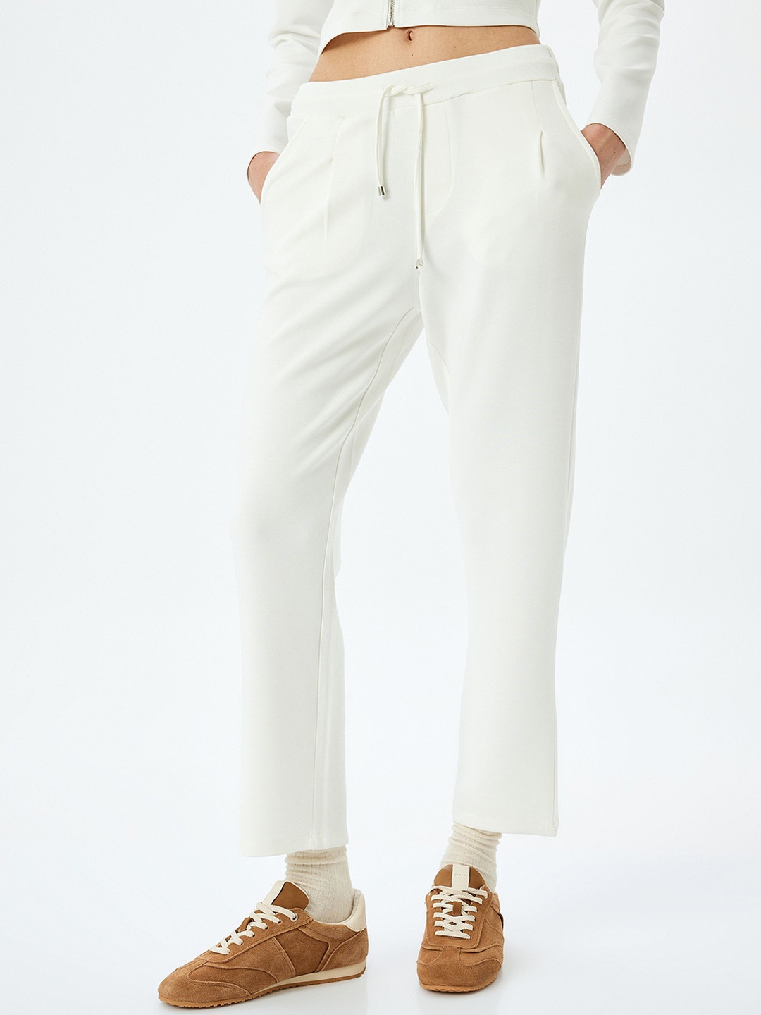 

Koton Women Relaxed Fit Track Pants, White