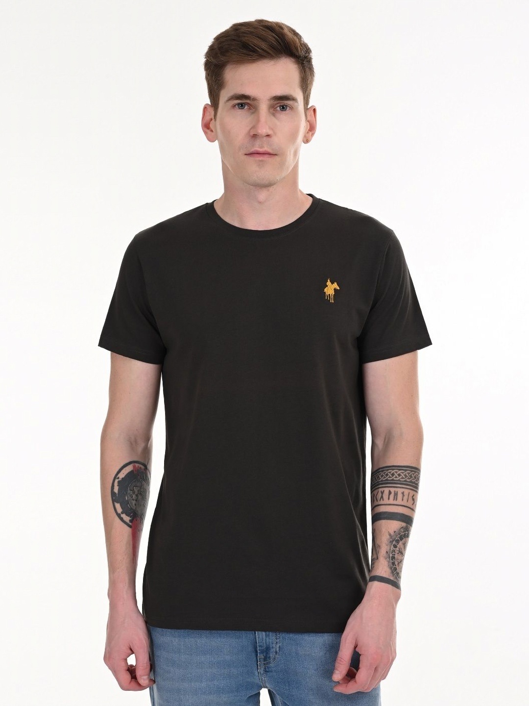 

Masculino Latino Plus Men Solid Round Neck Cotton Oversized T-shirt, Charcoal