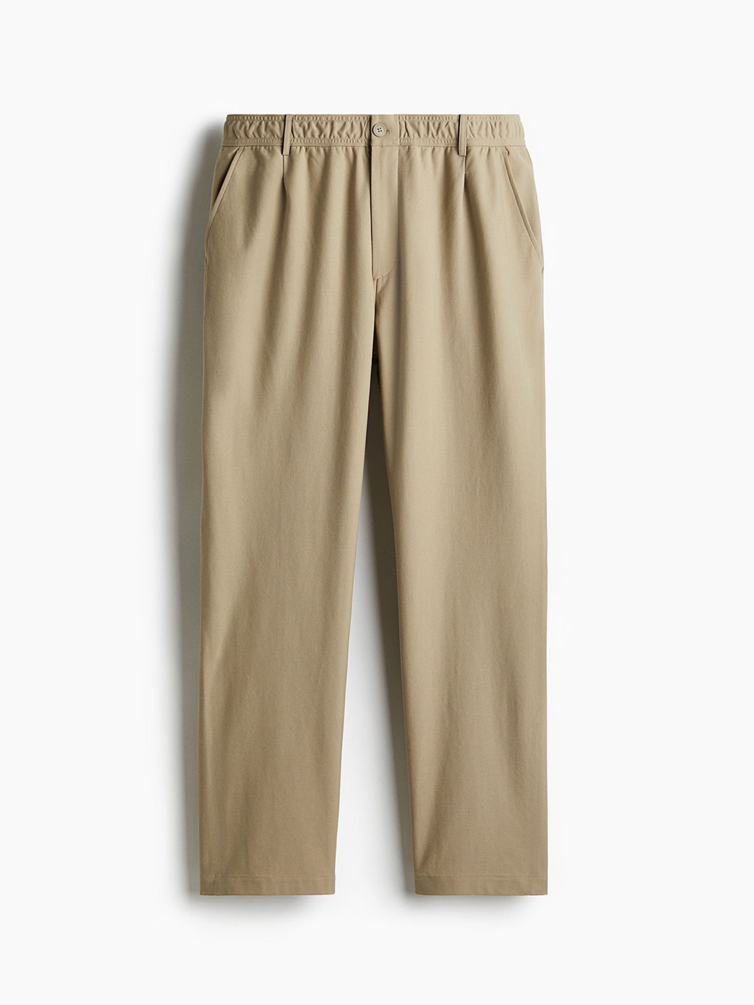 H&M Regular Fit Twill Trousers, Khaki