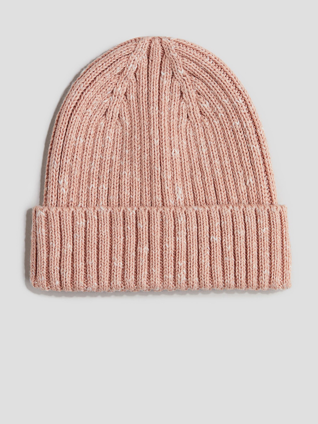 

H&M Rib-Knit Cotton Beanie, Orange