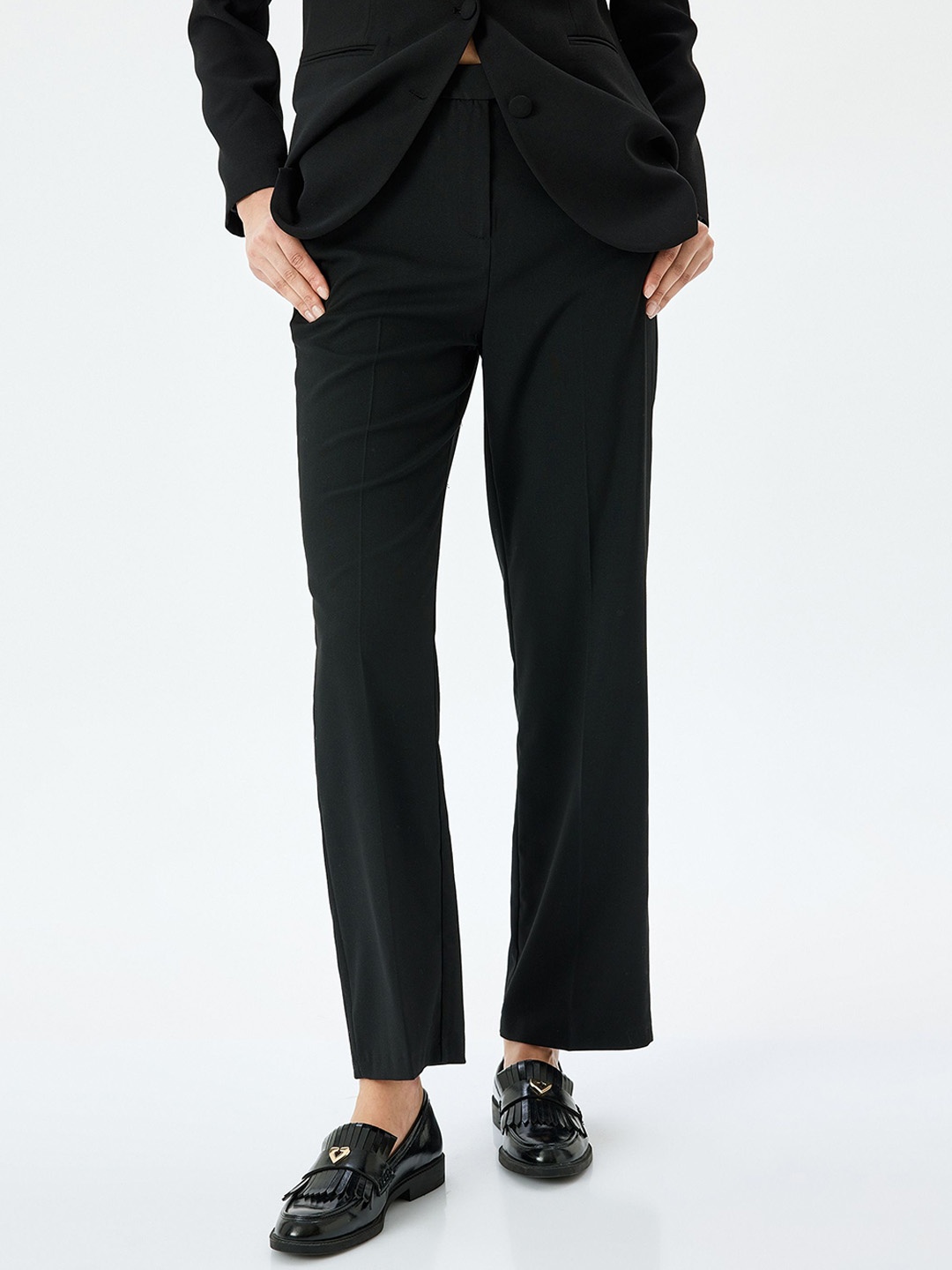 

Koton Women Regular Fit Formal Trouser, Black