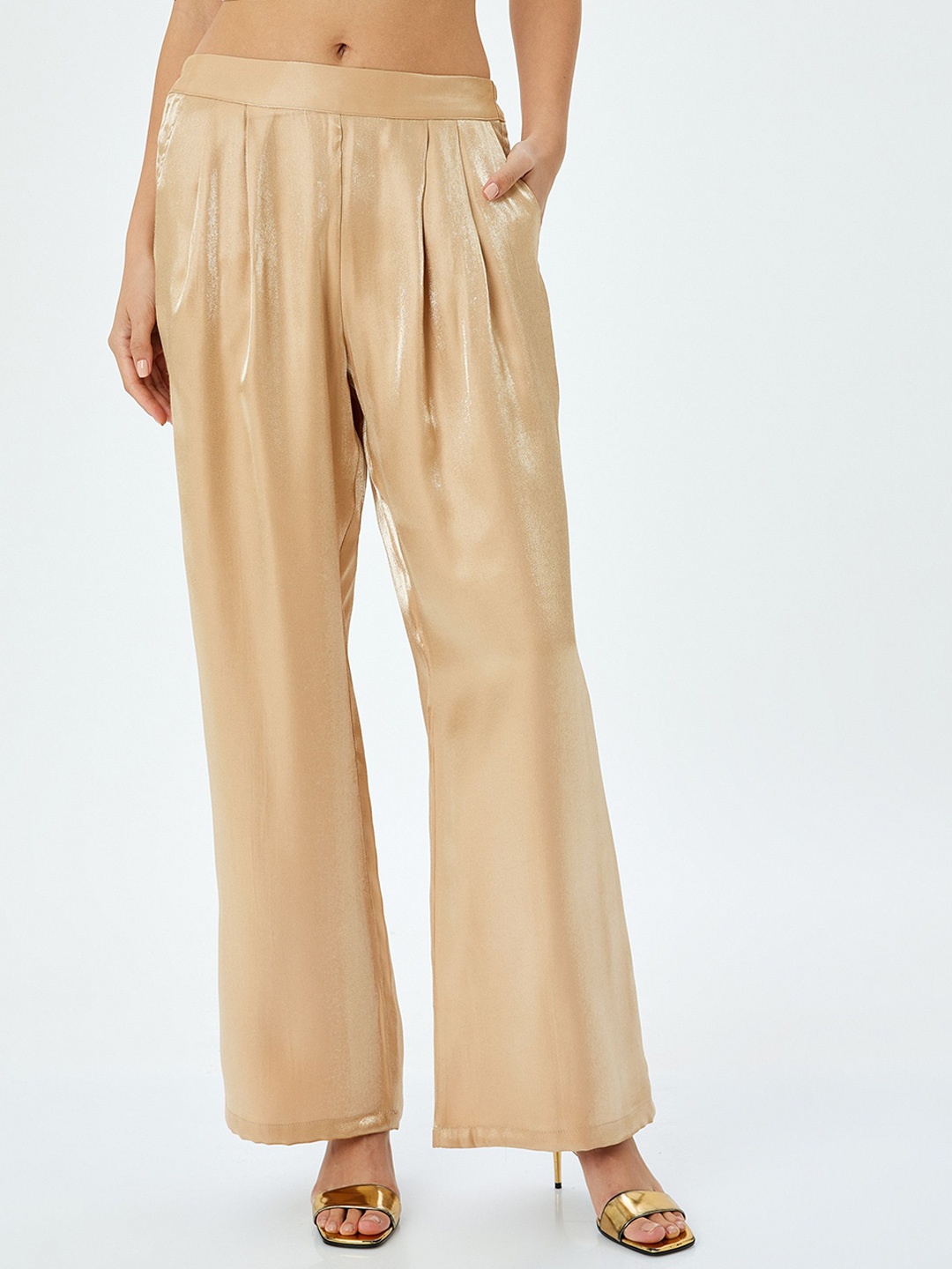 

Koton Women Mid-Rise Loose Fit Trouser, Brown
