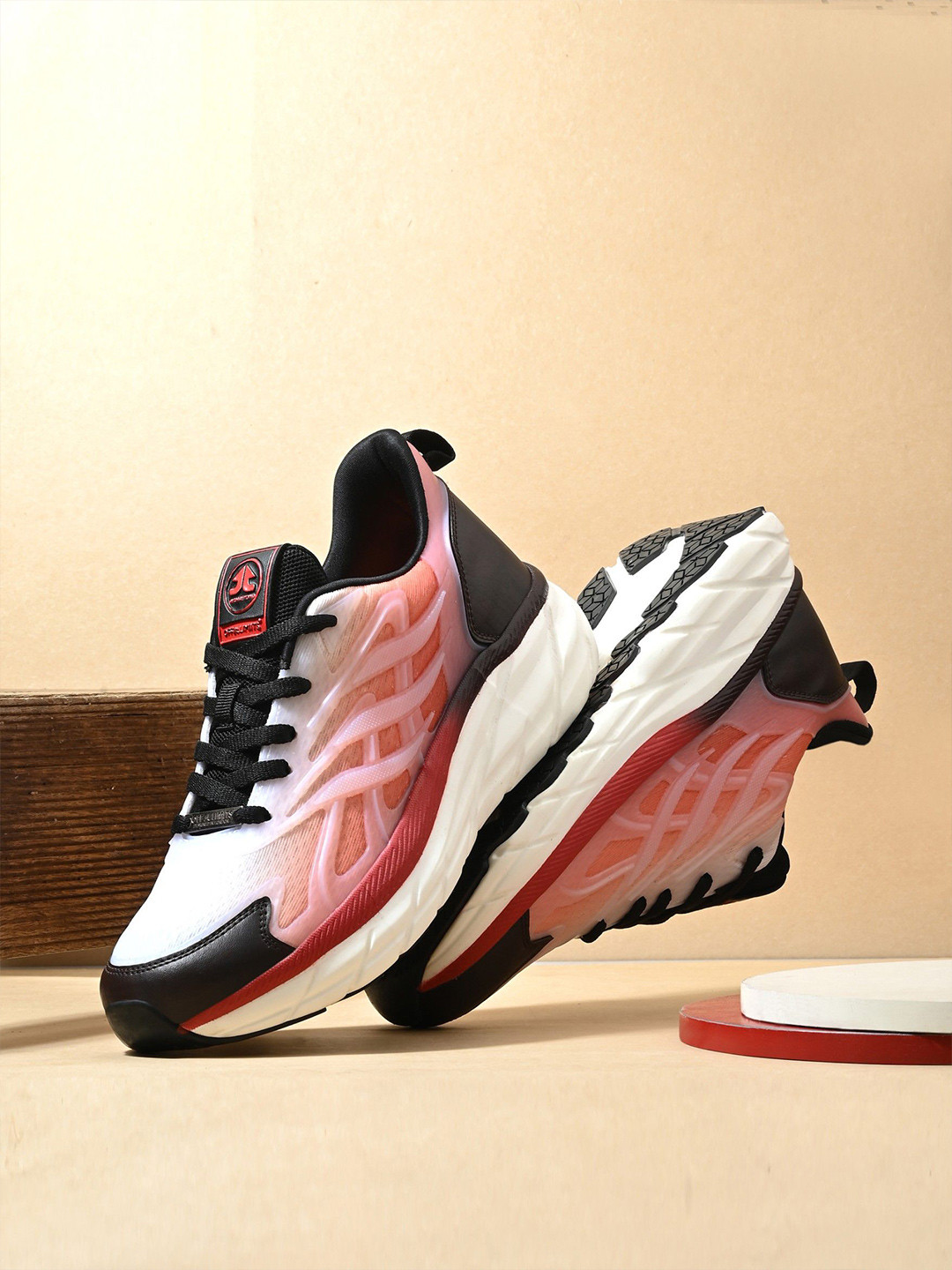 

OFF LIMITS Men Lace-Ups Running Non-Marking Shoes, White