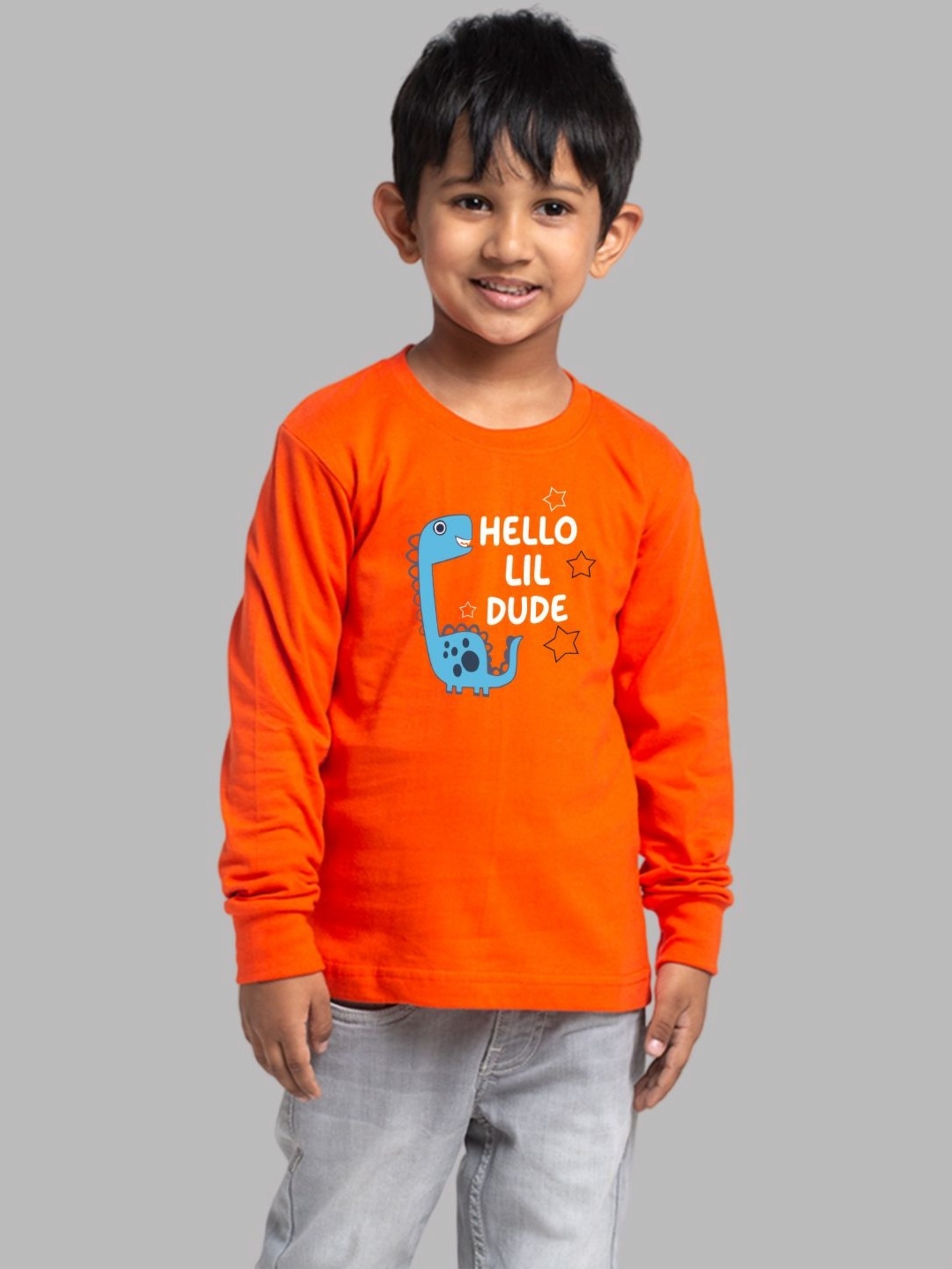 

Friskers Boys Printed T-shirt, Orange
