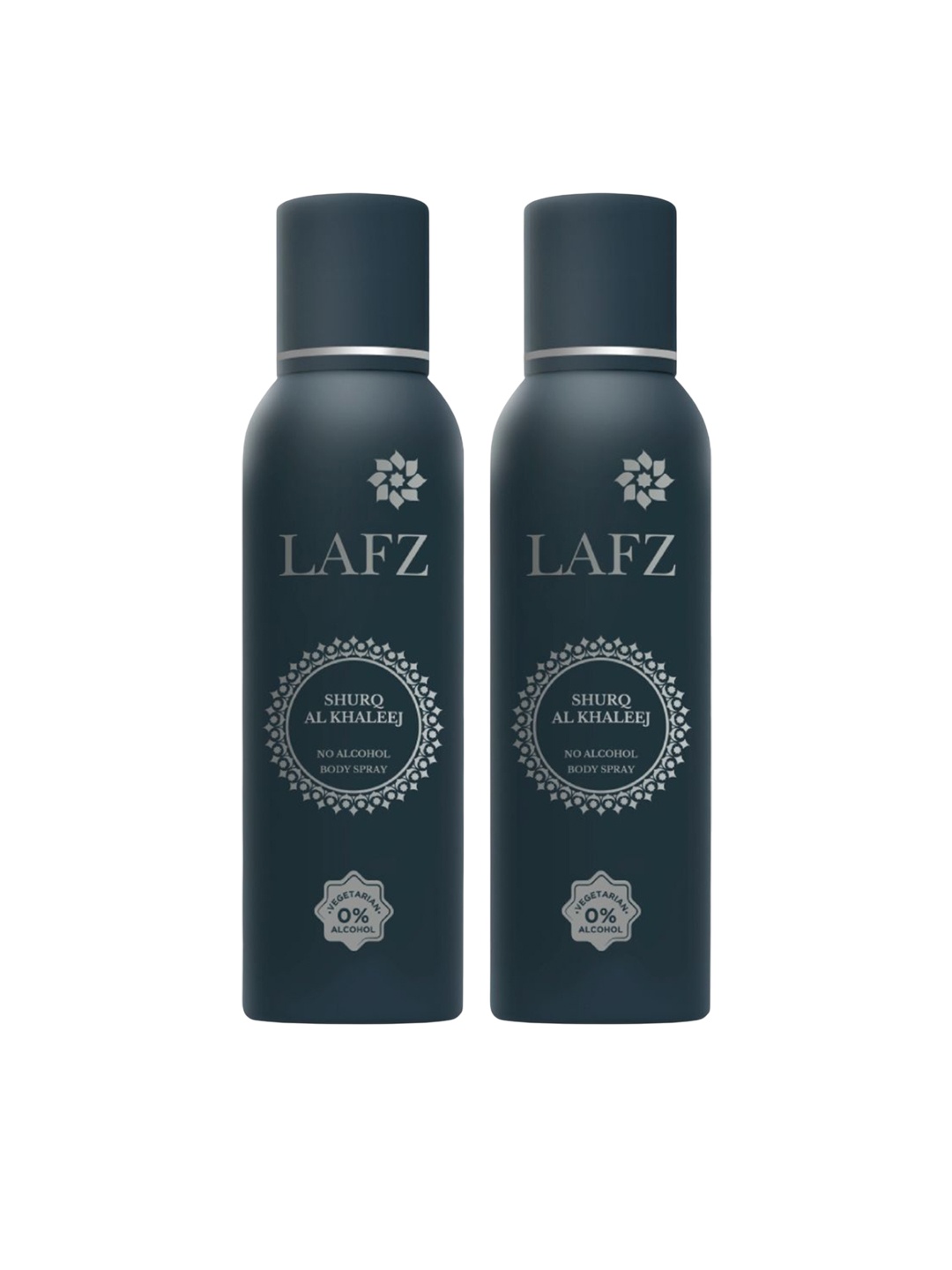 

LAFZ Set Of 2 Shurq Al Khaleej Long Lasting No Alcohol Deodorant Body Spray - 150 ml Each, Transparent