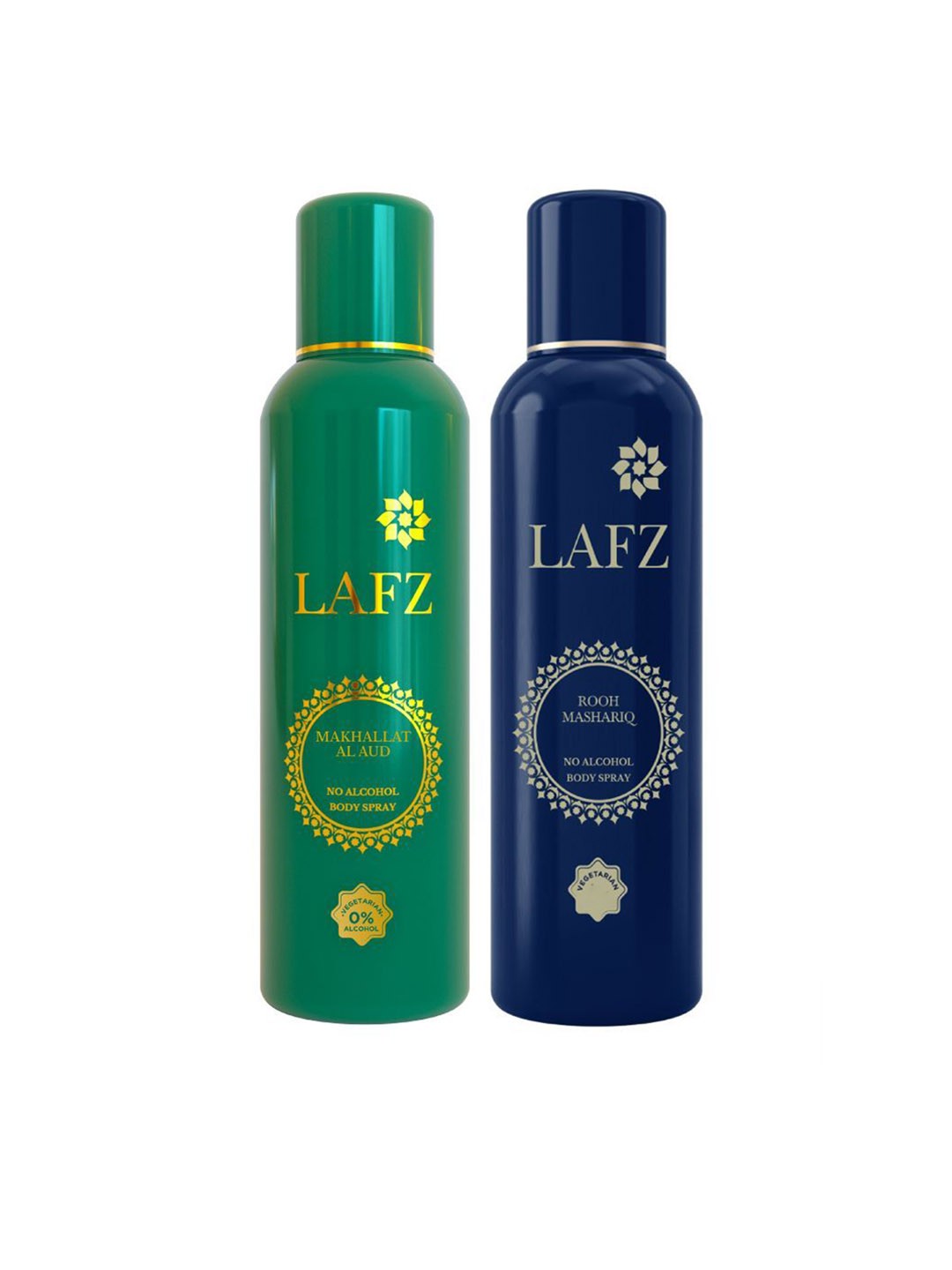 

LAFZ Set Of 2 Makhallat Al Aud & Rooh Mashariq No Alcohol Body Spray - 150 ml Each, Transparent