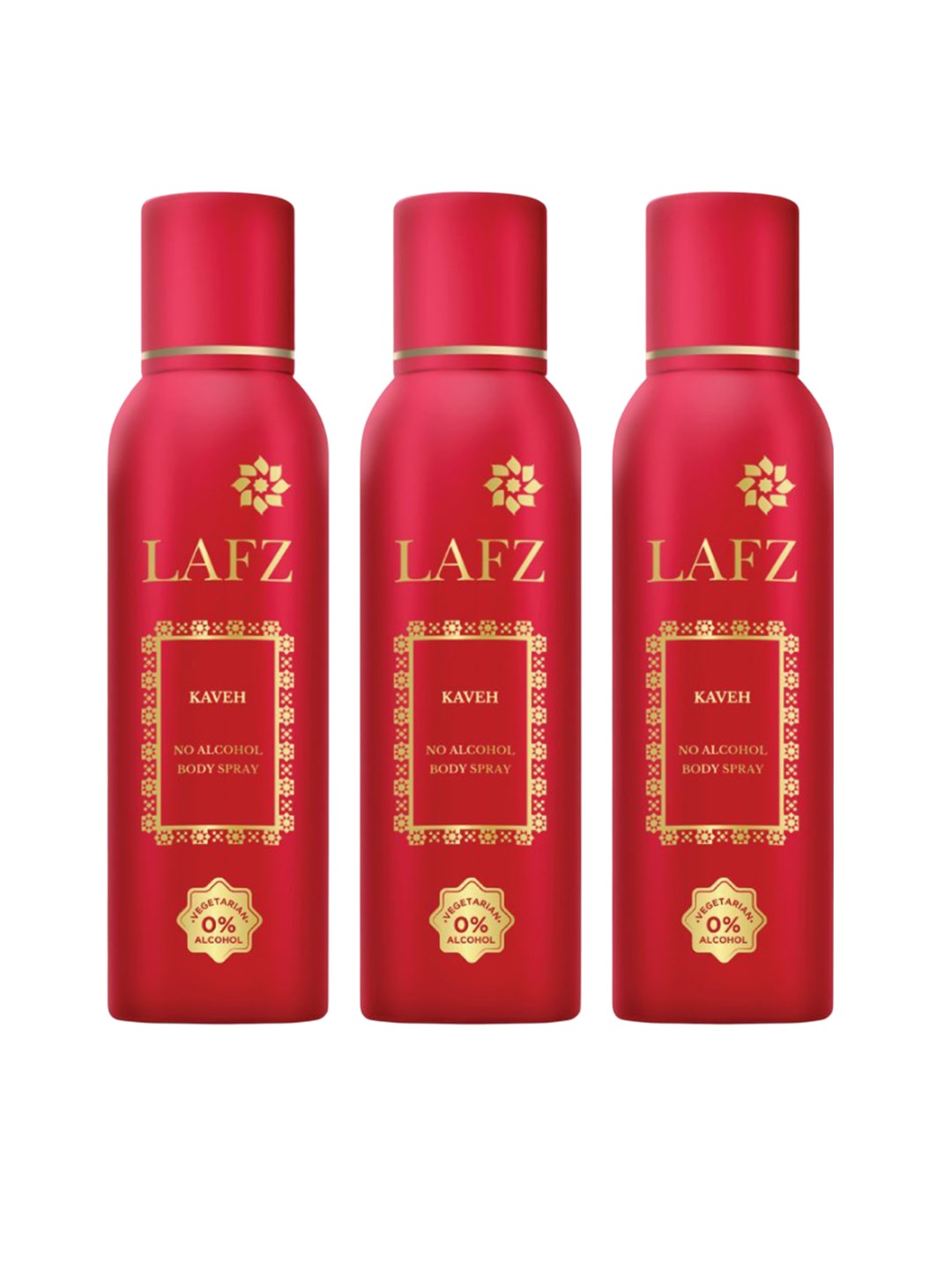 

LAFZ Set Of 3 Kaveh No Alcohol Body Spray - 150 ml Each, Rose