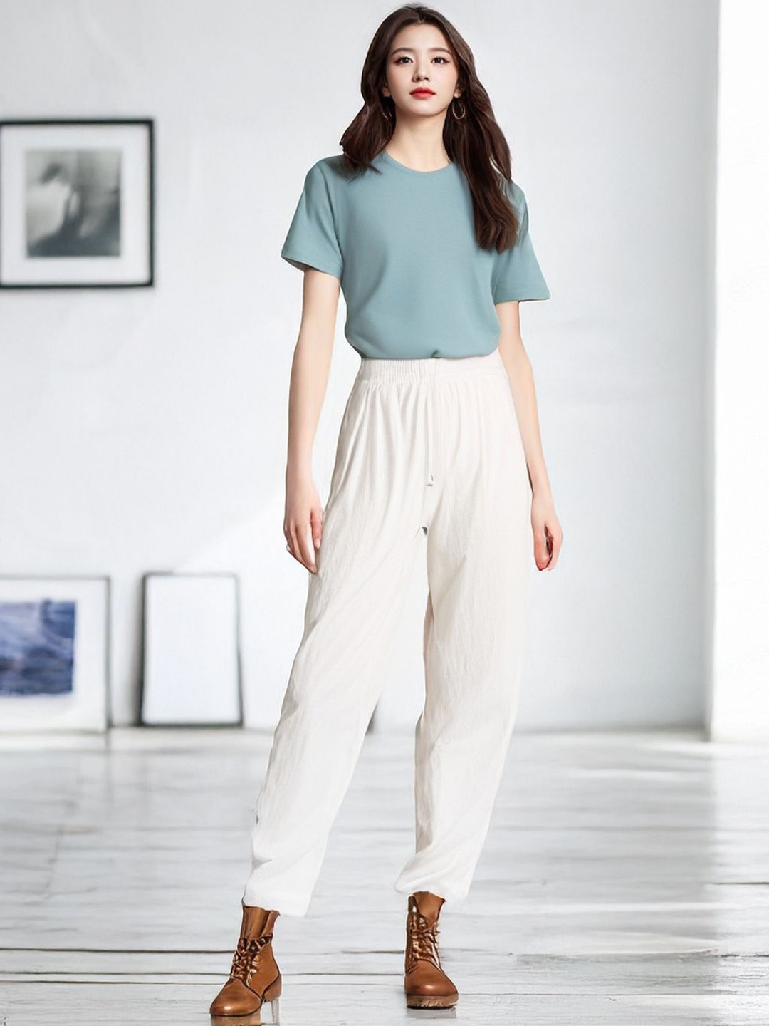 StyleCast Women Original Trousers, White