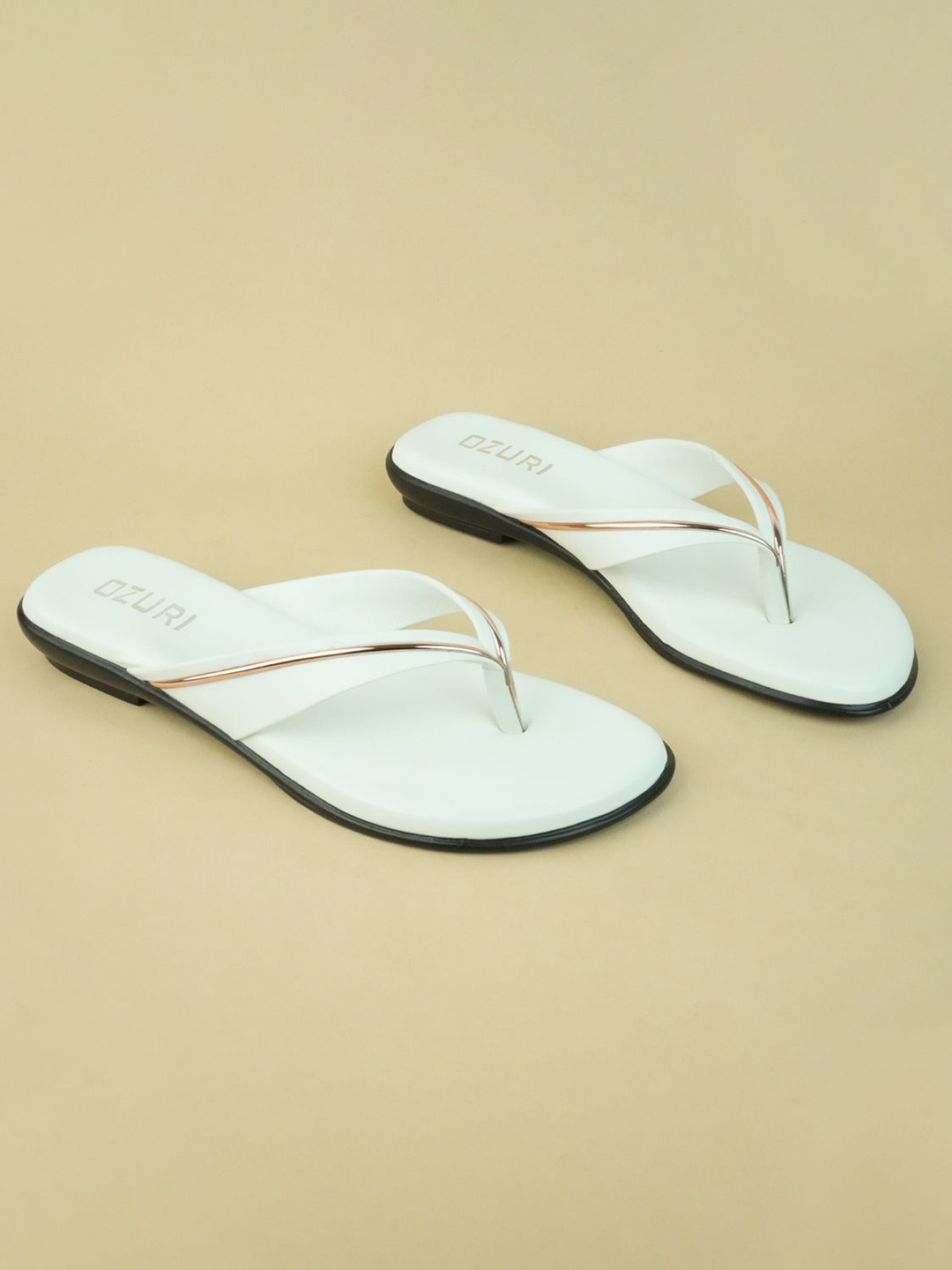 

Ozuri Women Open Toe Flats, White