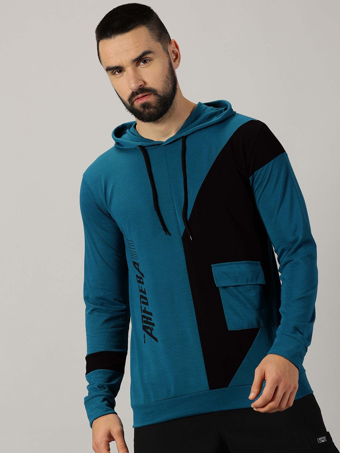 

AUSK Solid Full Sleeve Henley Neck Tshirt, Teal