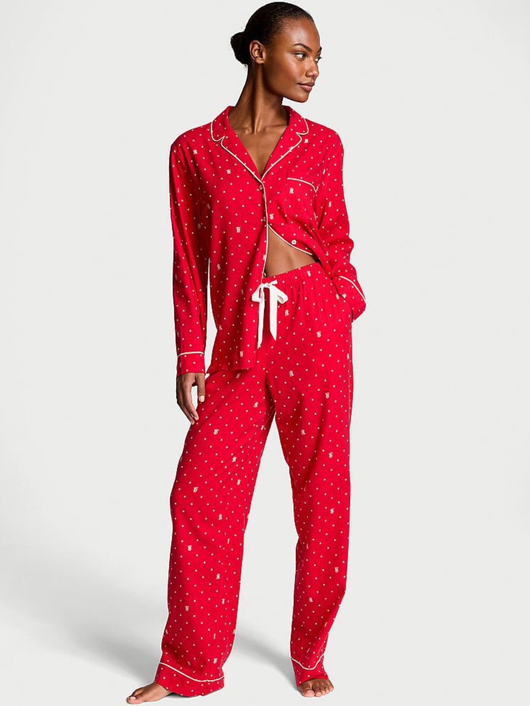 

Victoria's Secret Women Printed Night suit, Red