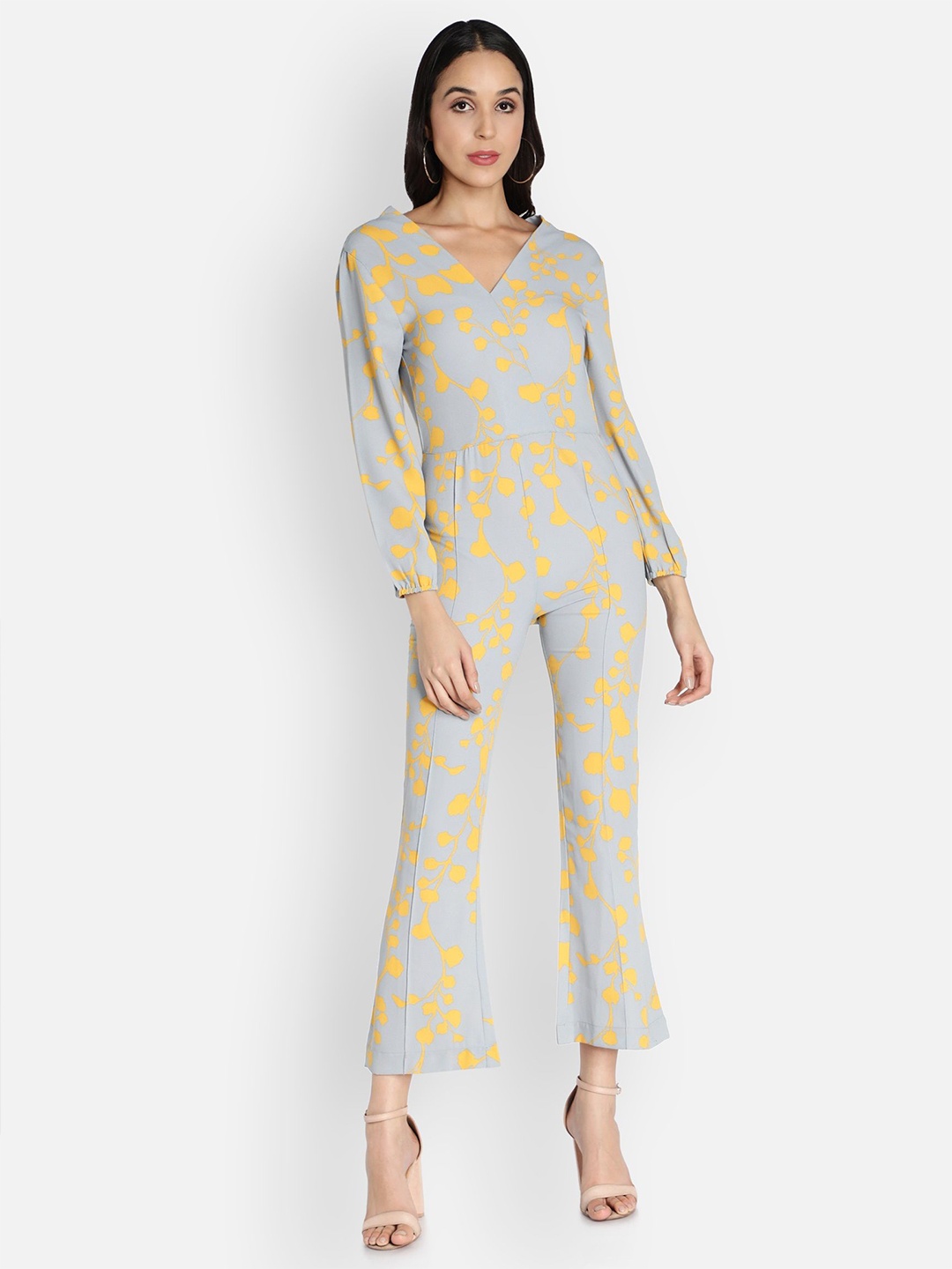 

Sipsew Printed Basic Jumpsuit, Grey