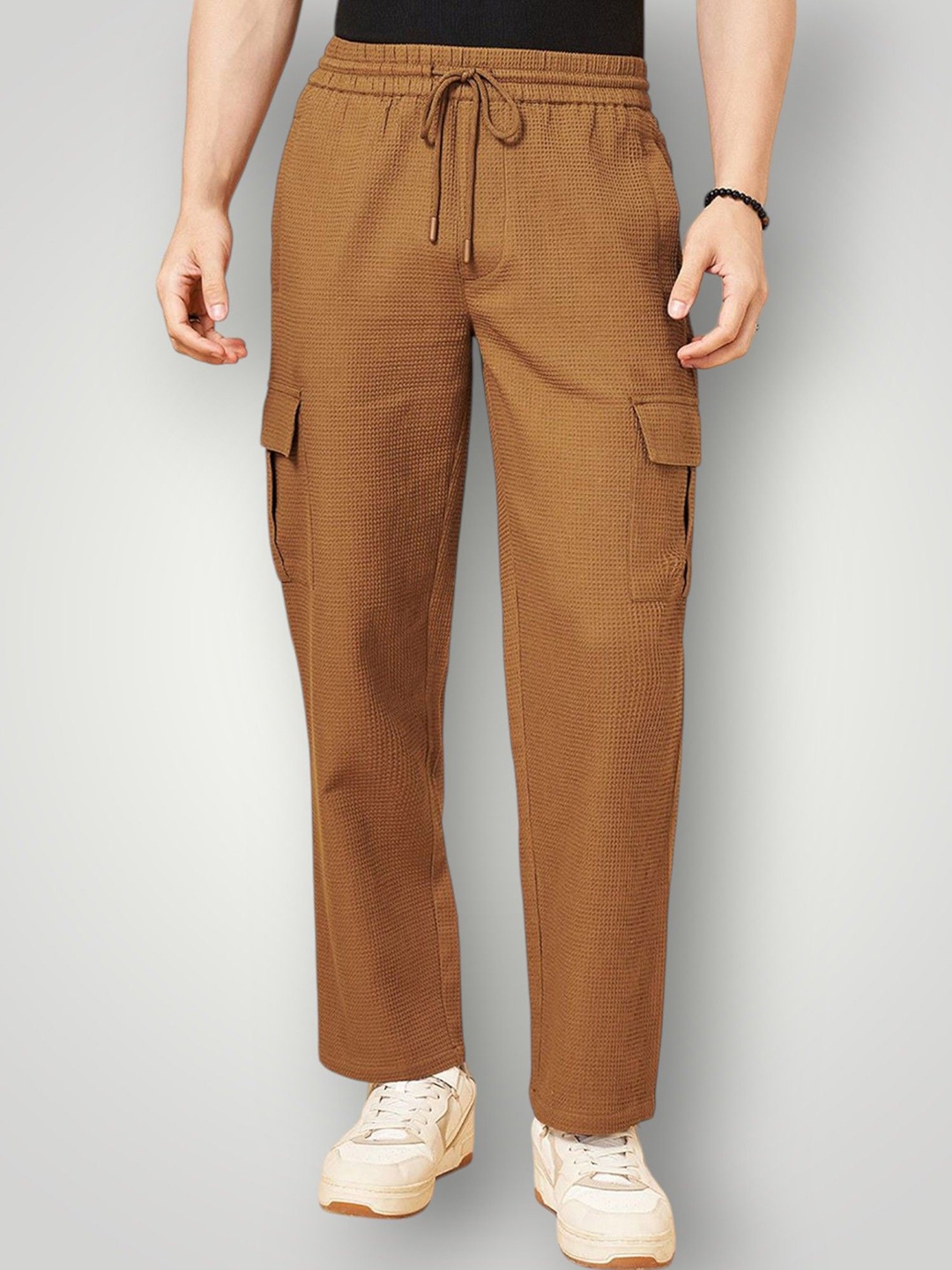 INDICLUB Men Trousers, Brown