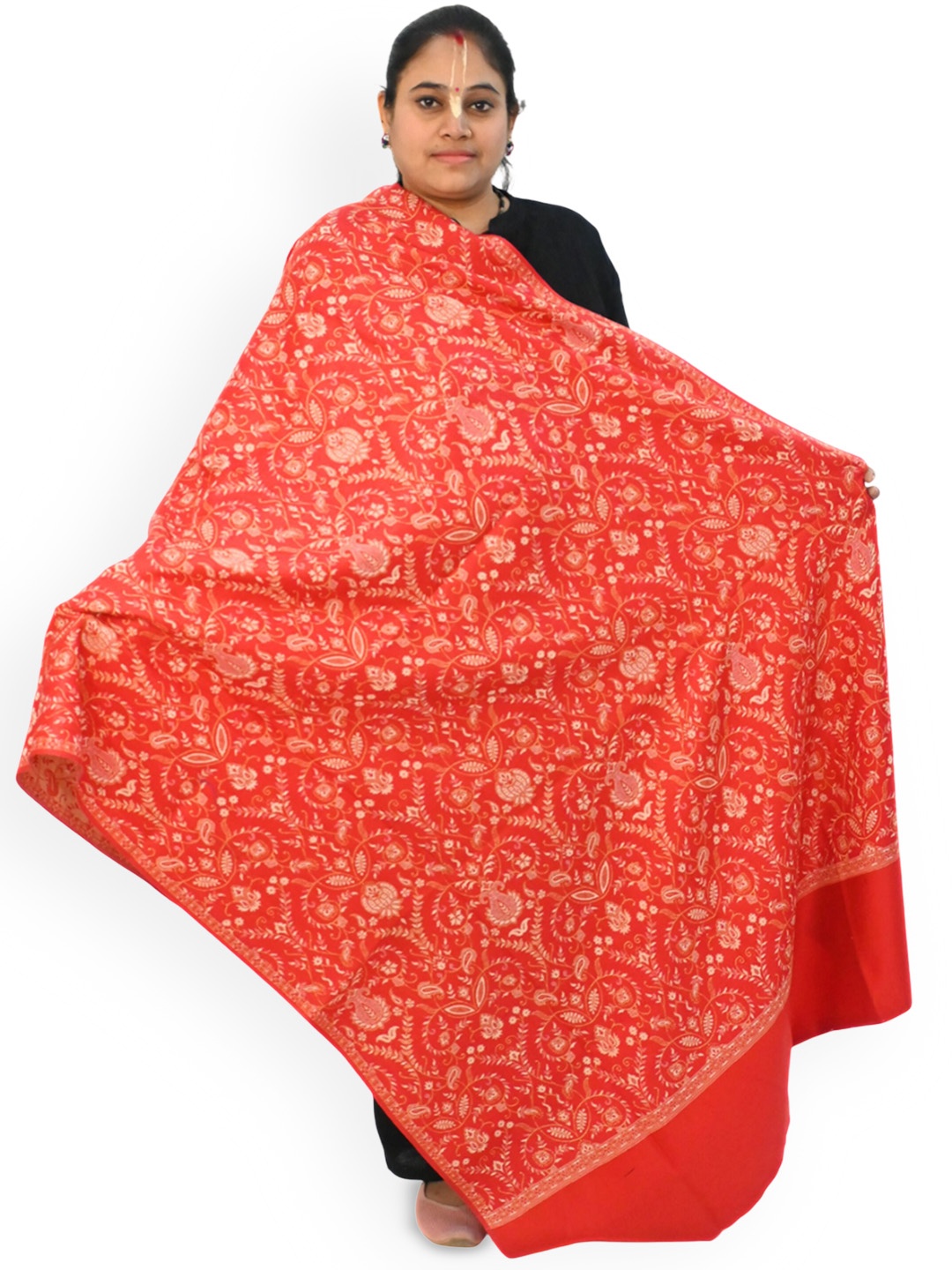 

Vrinde Women Paisley Printed Shawl, Red