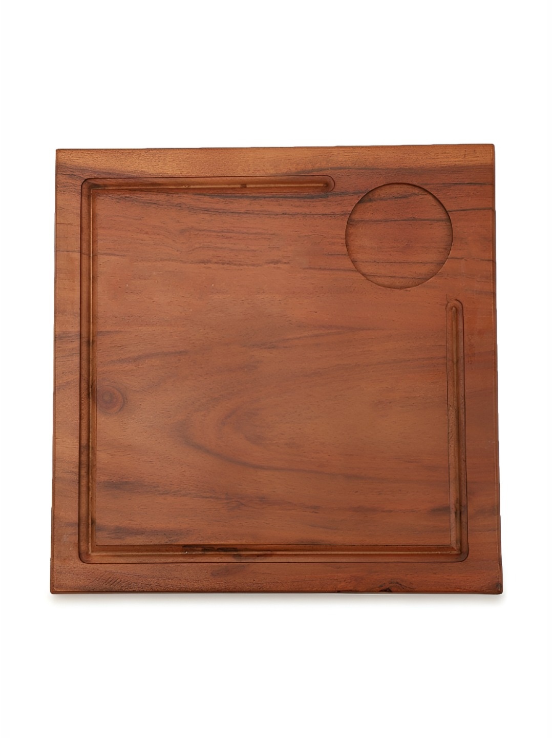 

ARIYA Brown 2024 Wood 1 Pieces Dishwasher and Microwave Safe Serving Tray