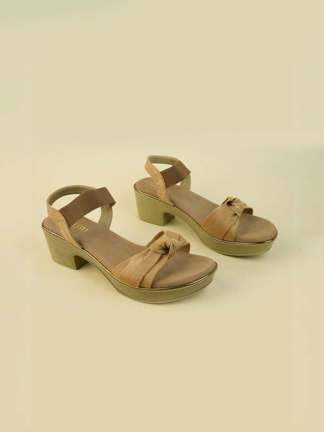 

Ozuri Suede Party Block Sandals, Tan