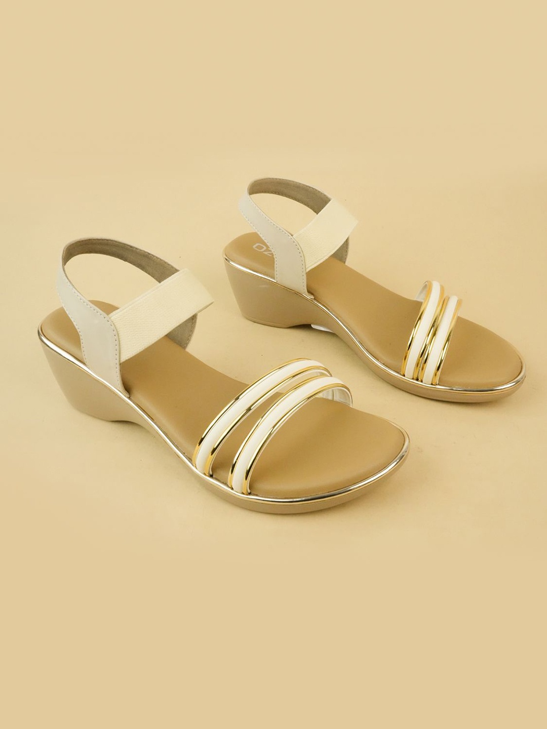 

Ozuri Party Wedge Sandals, Beige