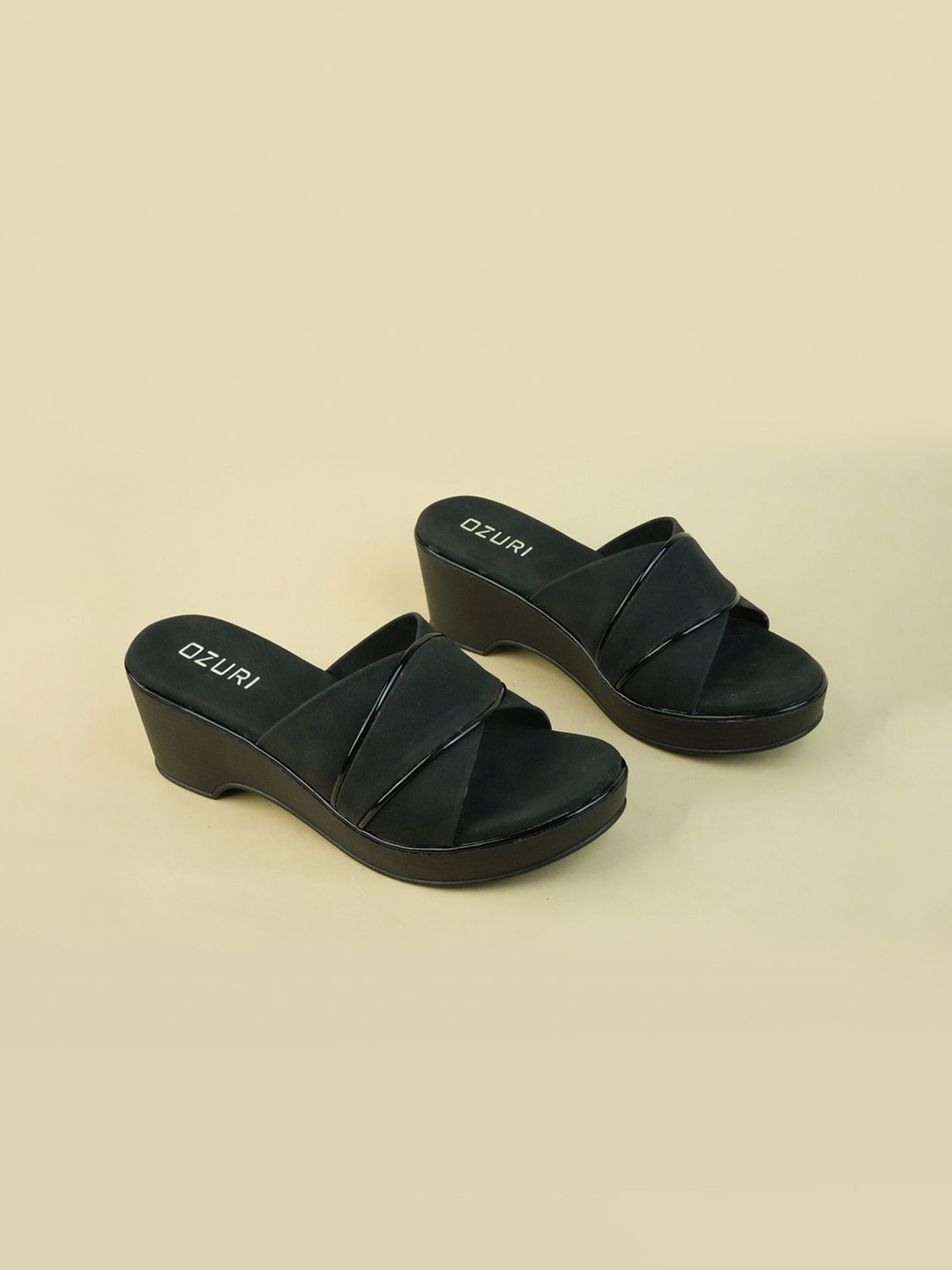Ozuri Party Wedge Sandals, Black