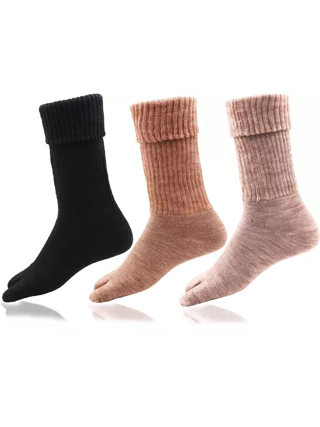 

BAESD Women Pack Of 3 Assorted Cotton Socks