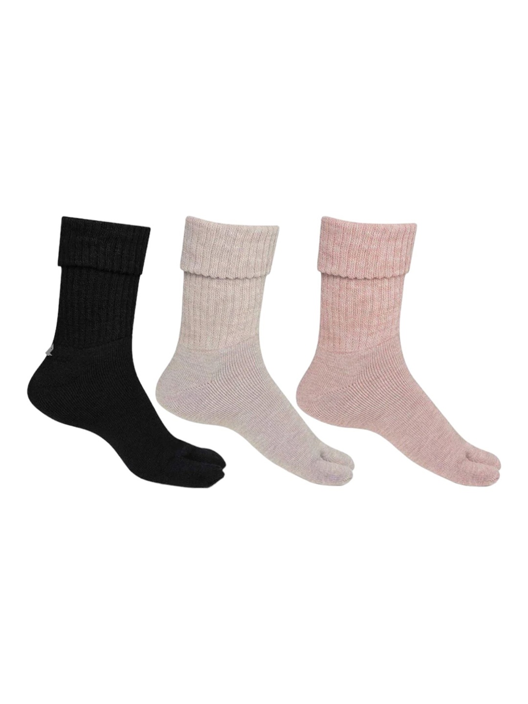 

BAESD Women Pack Of 3 Assorted Calf Length Socks