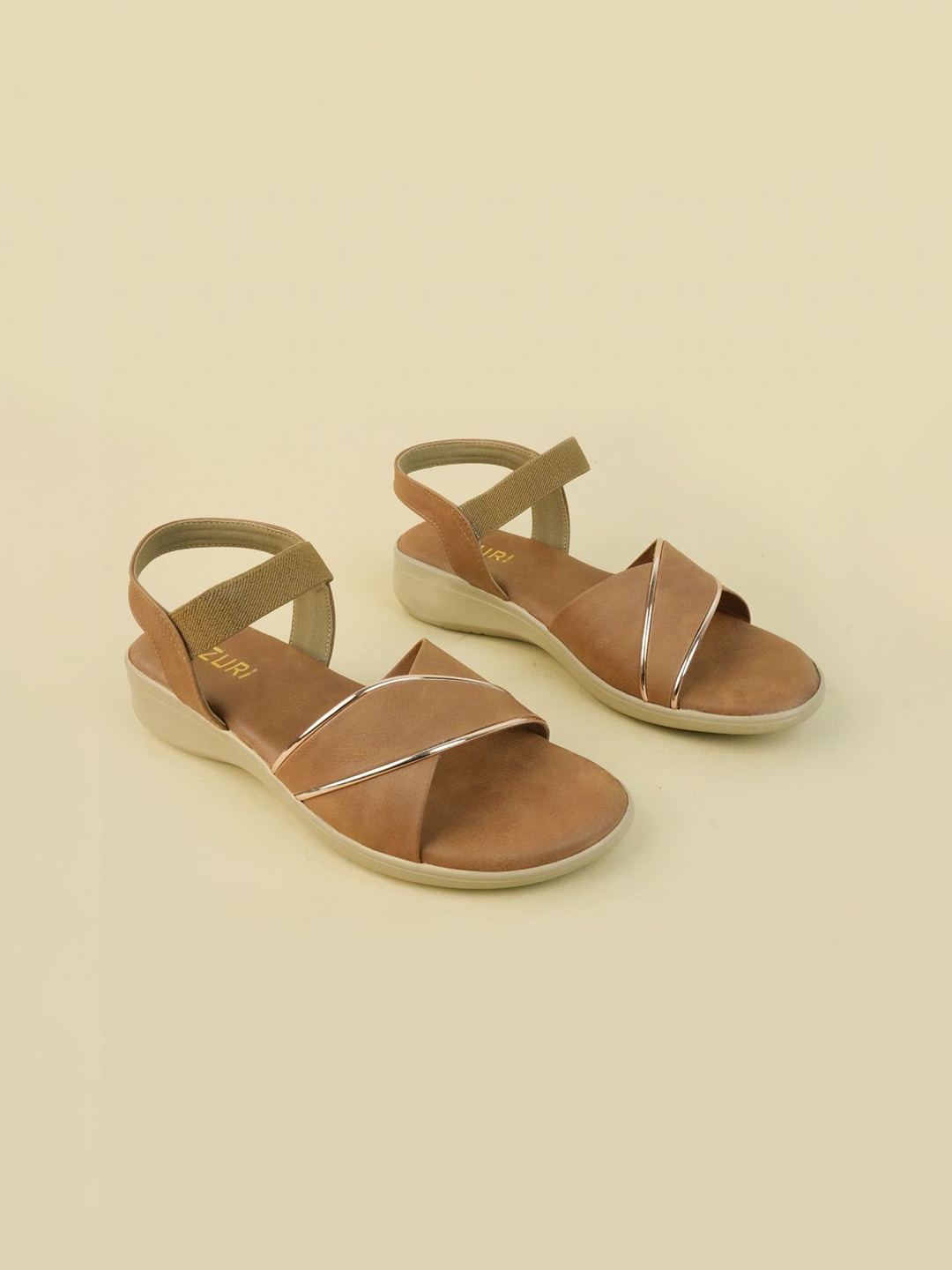 

Ozuri Women Open Toe Flats, Tan