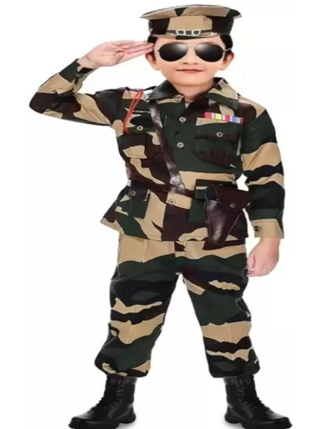 

BAESD Boys Camouflage Printed Shirt with Trousers, Beige