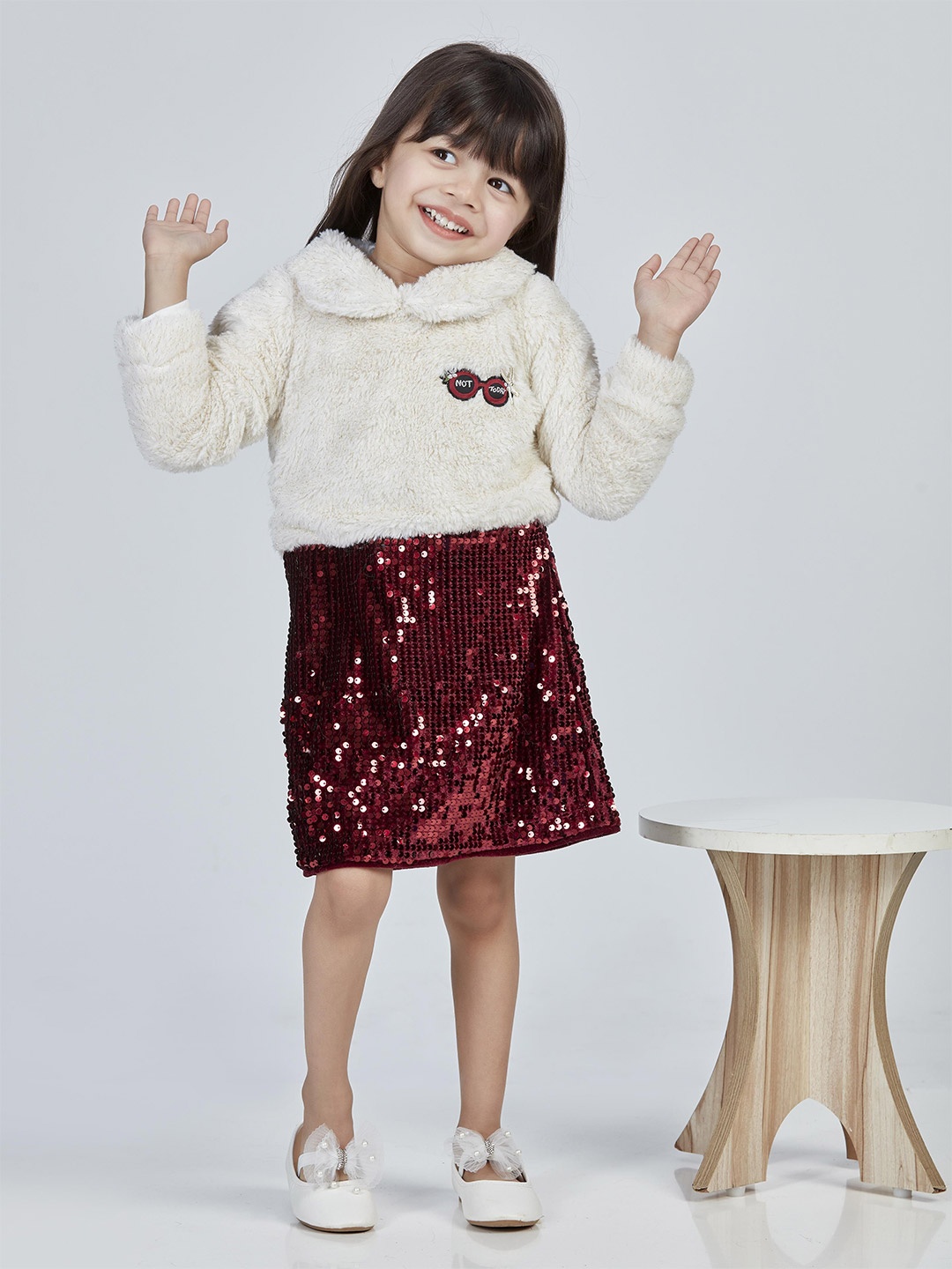 

Peppermint Girls Jumper Dress, Cream