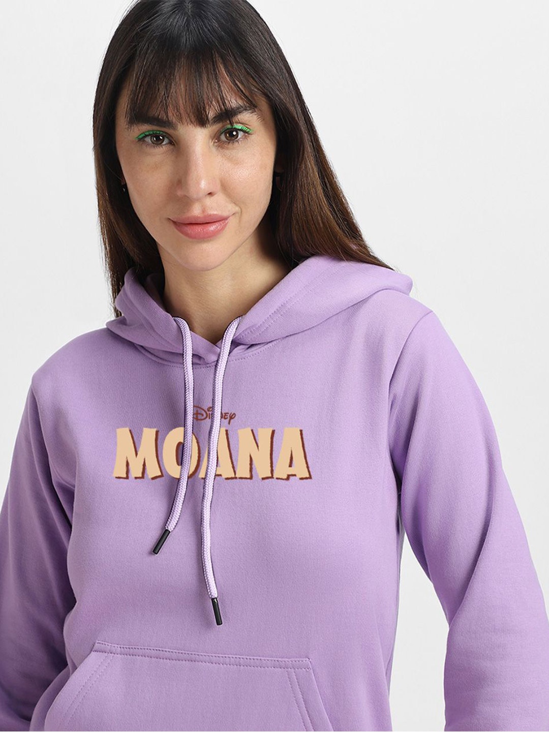 

JUNEBERRY Disney Moana Printed Hooded Sweatshirt, Lavender