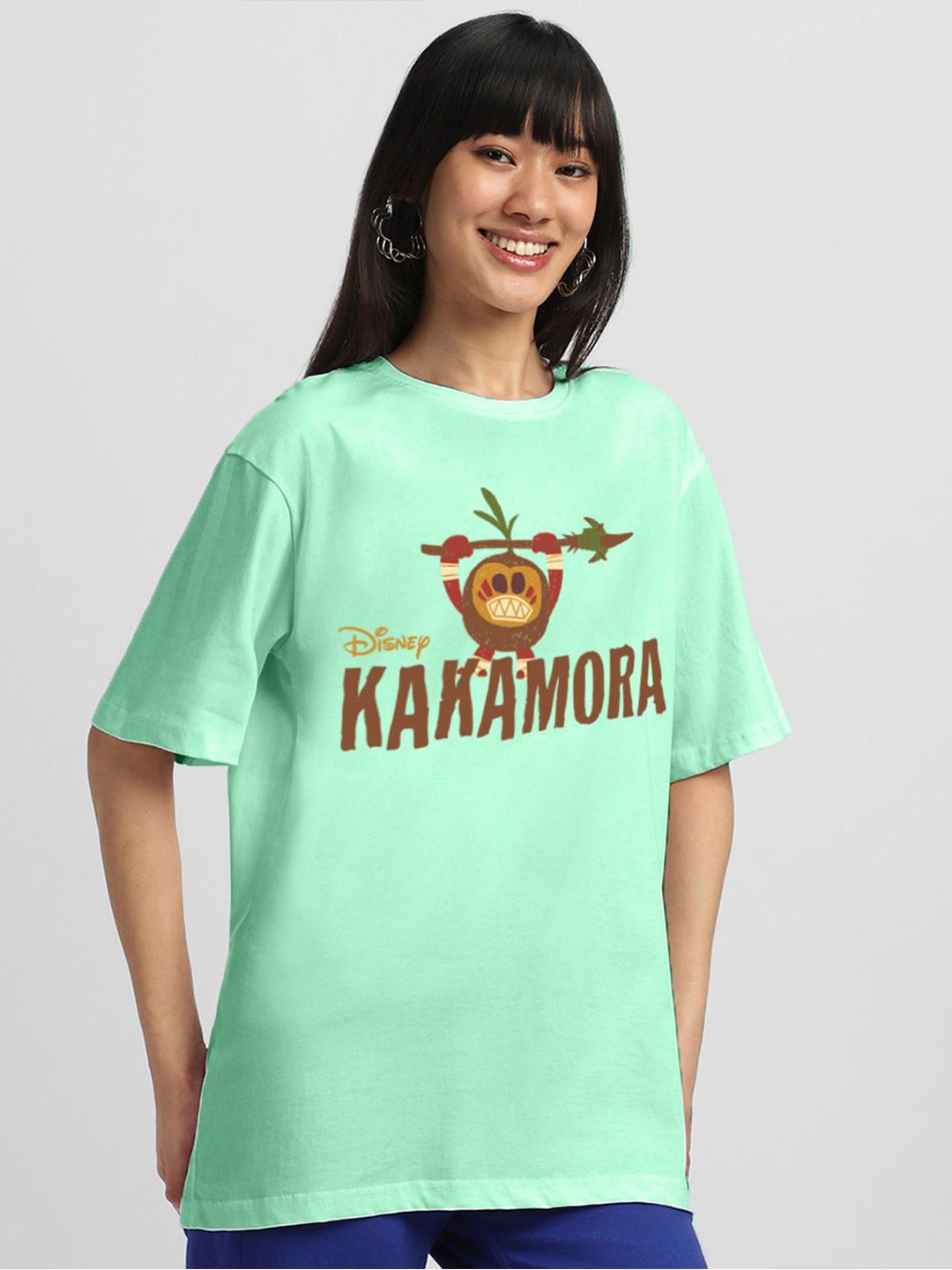 

JUNEBERRY Women Printed Hooded Sweatshirt, Green