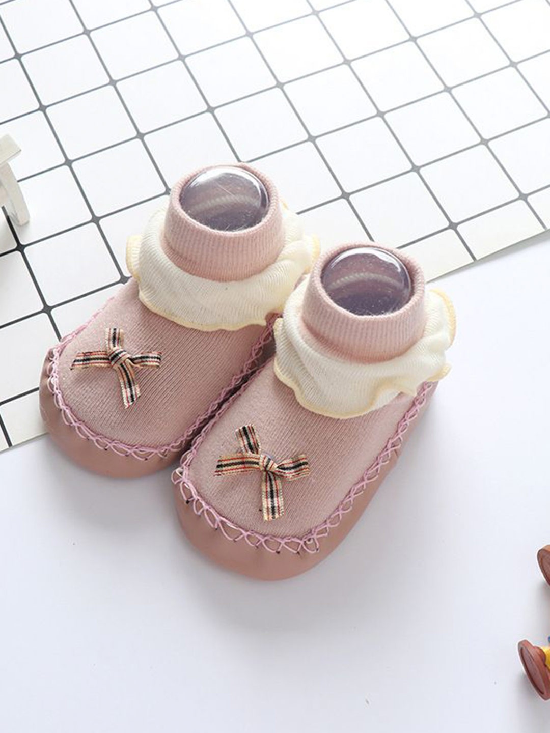 

SYGA Kids Cotton Booties, Rose