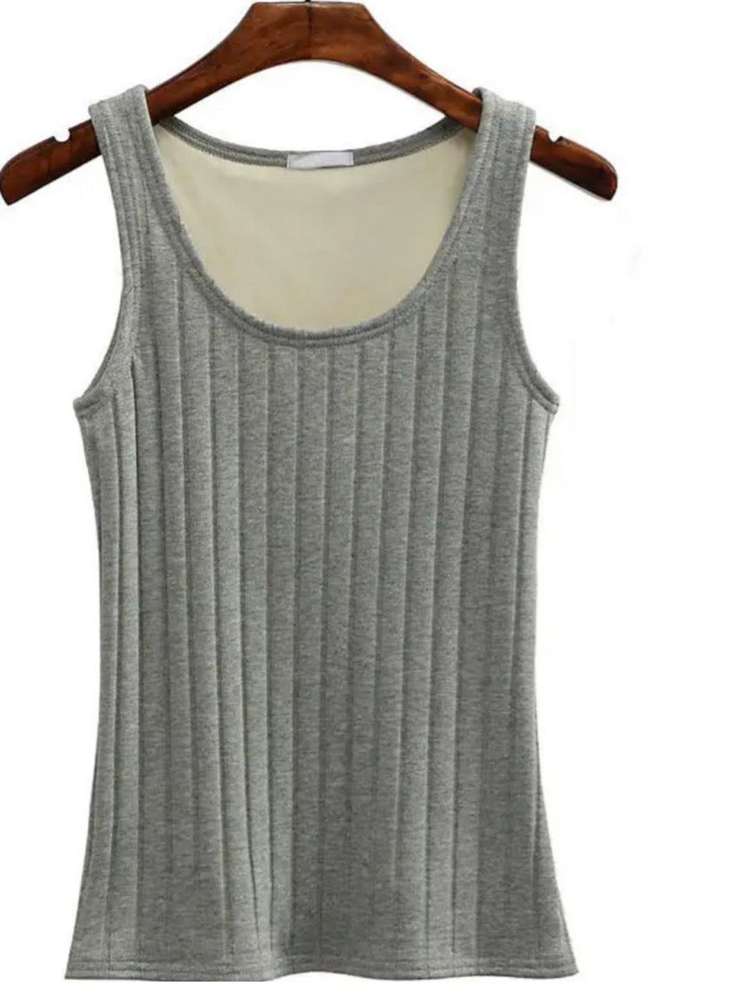 

Alamode By Akanksha Grey Women Roy Warm Tank Tops with Fleece Lining