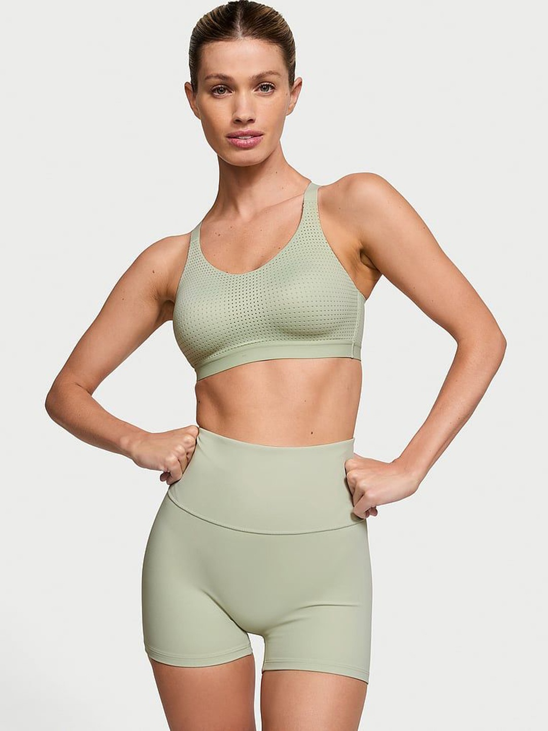 

Victoria's Secret Women High-Rise Sports Shorts, Green