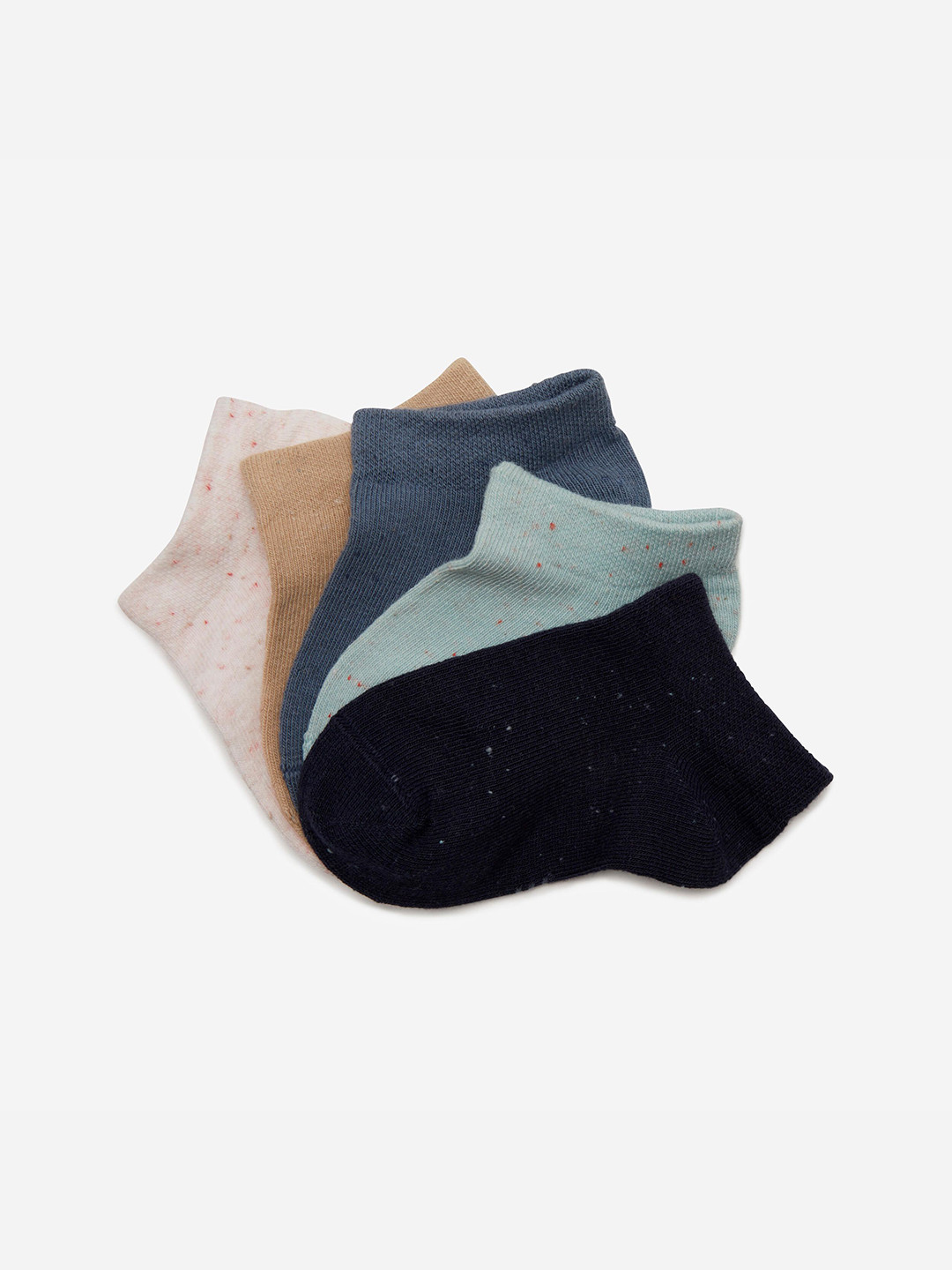 

Domyos By Decathlon Boys Pack Of 5 Ankle-Length Socks, Blue