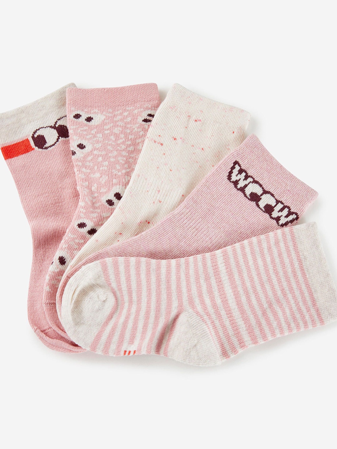 

Domyos By Decathlon Infant Boys Pack Of 5 Above-Ankle Length Socks, Pink