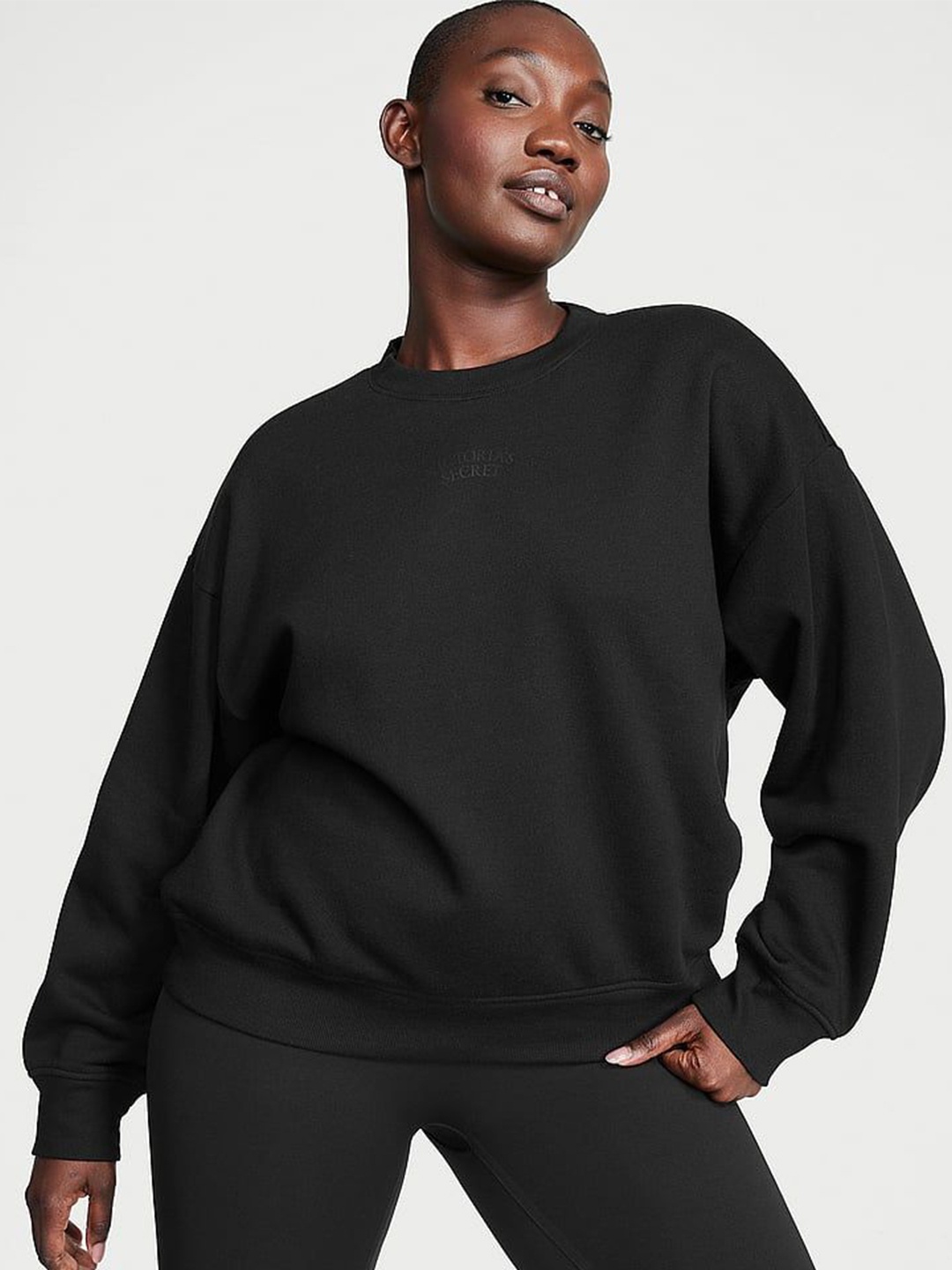 

Victoria's Secret Women Oversized Sweatshirt, Black