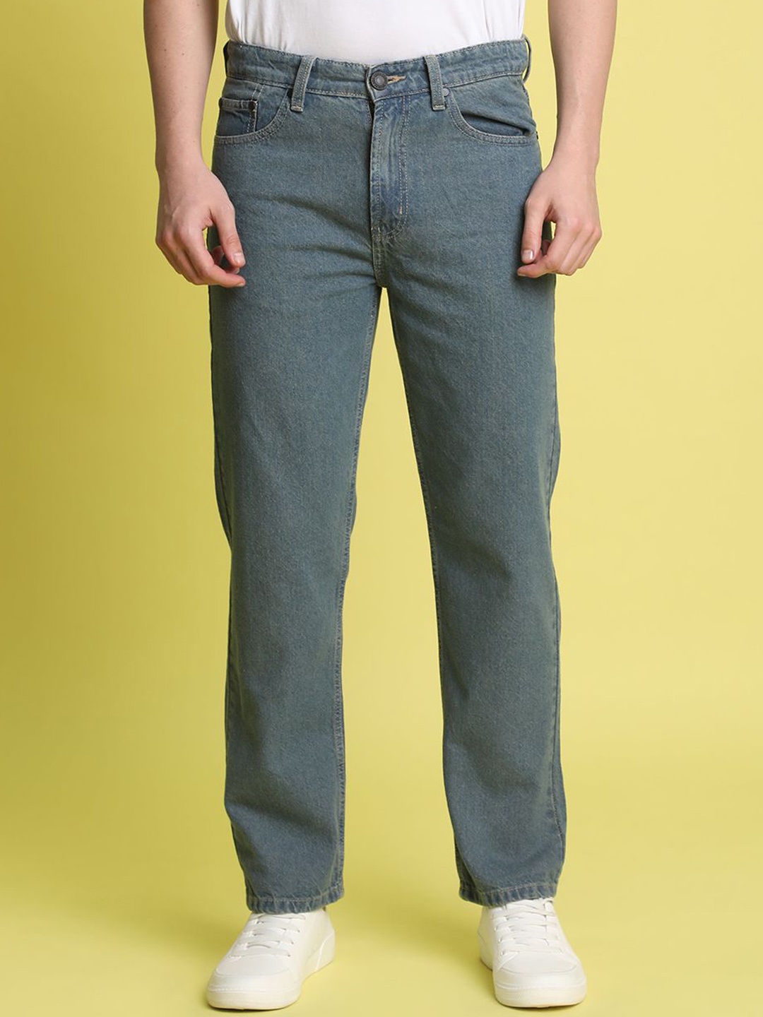 

Bene Kleed Men Cotton Relaxed Fit Tinted Jeans, Blue