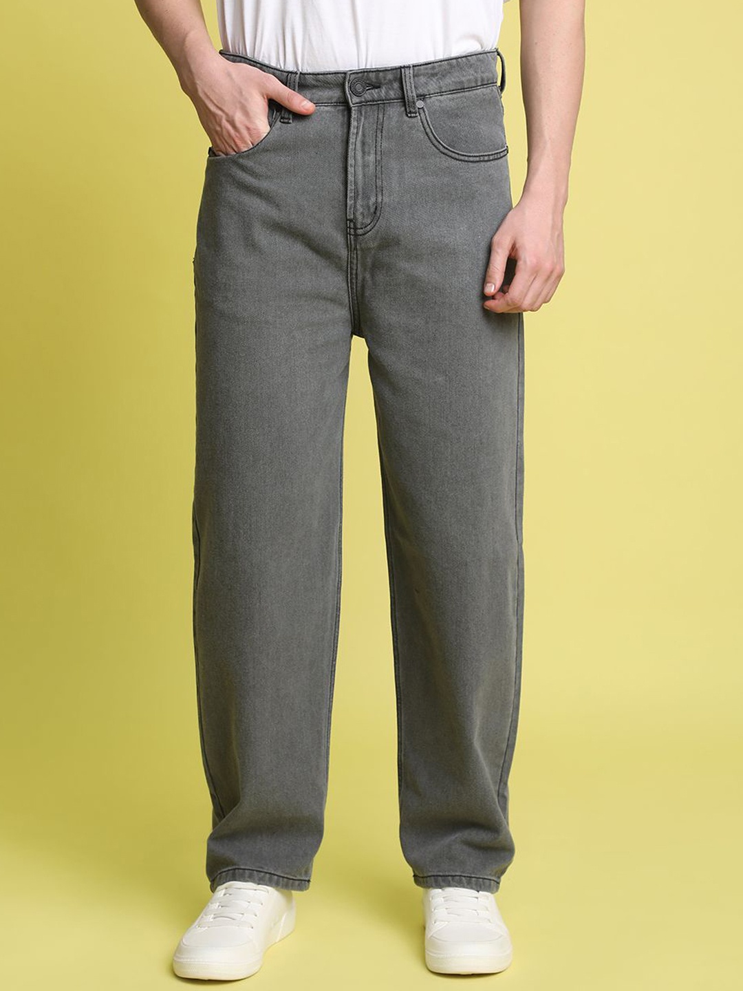 

Bene Kleed Men Mid-Rise Baggy Jeans, Grey
