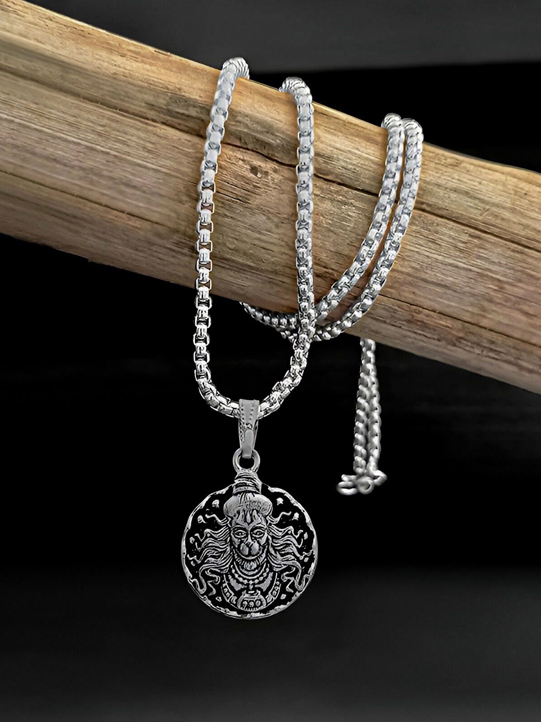 Minprice Silver-Plated Contemporary Stainless Steel Pendants With Chains
