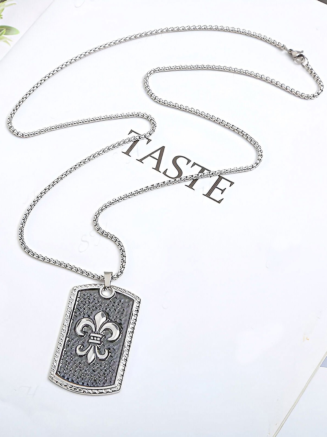 

Minprice Silver-Plated Oval Stainless Steel Pendants with Chains