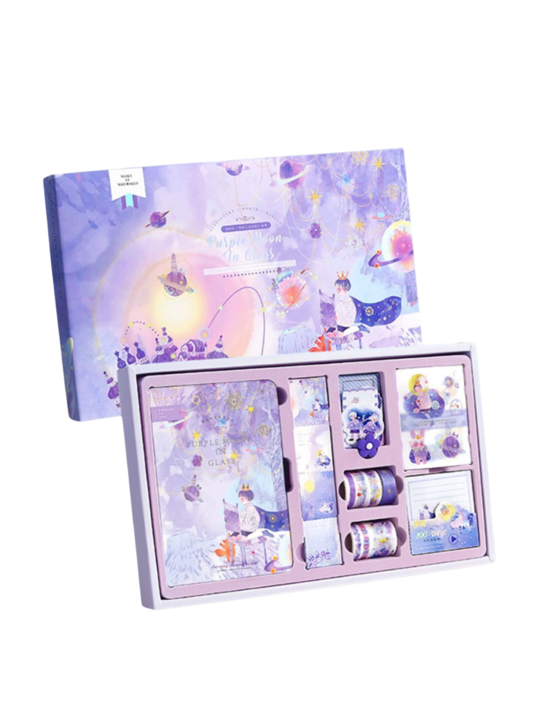 

Tinker Squad Purple & White Printed Scrapbook Journal Set Stationery