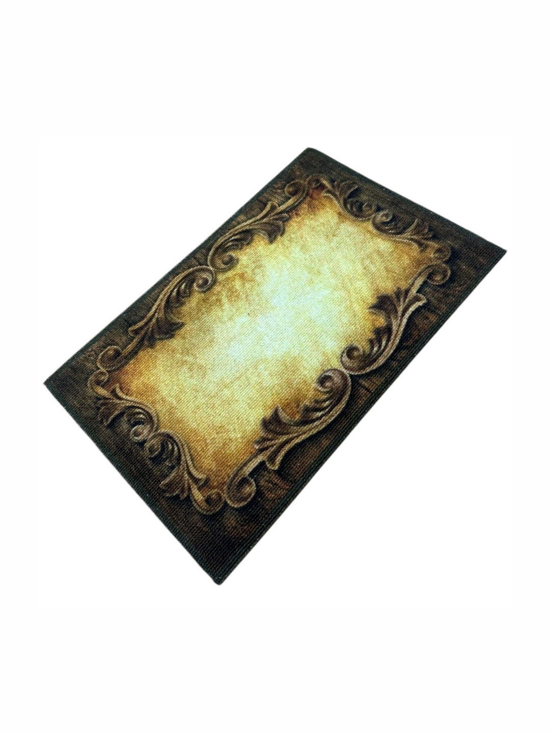 

Gallery99 Brown & Yellow Printed Soft Absorbent Bath Mat