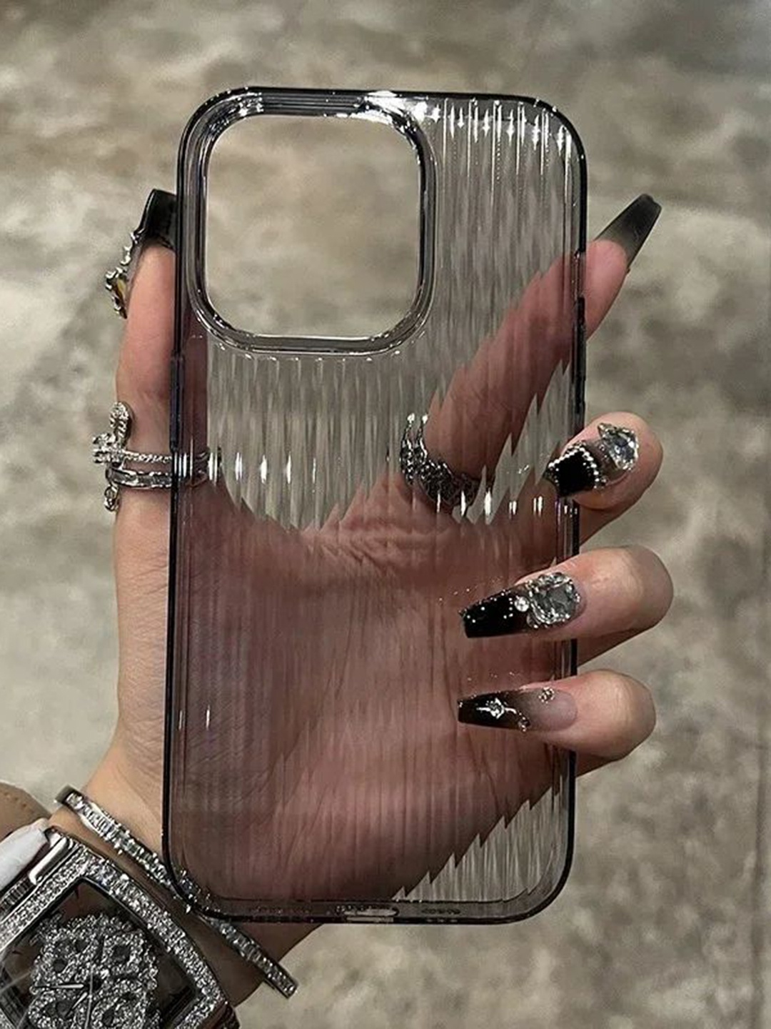 Luxury Kase Solid Transparent iPhone 16 Back Case