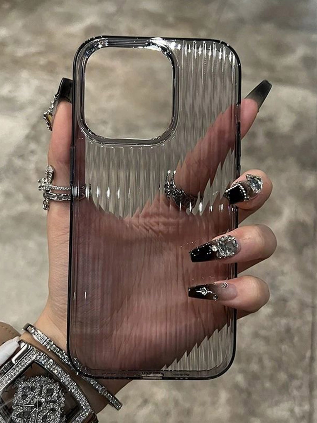 

Luxury Kase Solid Transparent iPhone 16 Pro Back Case