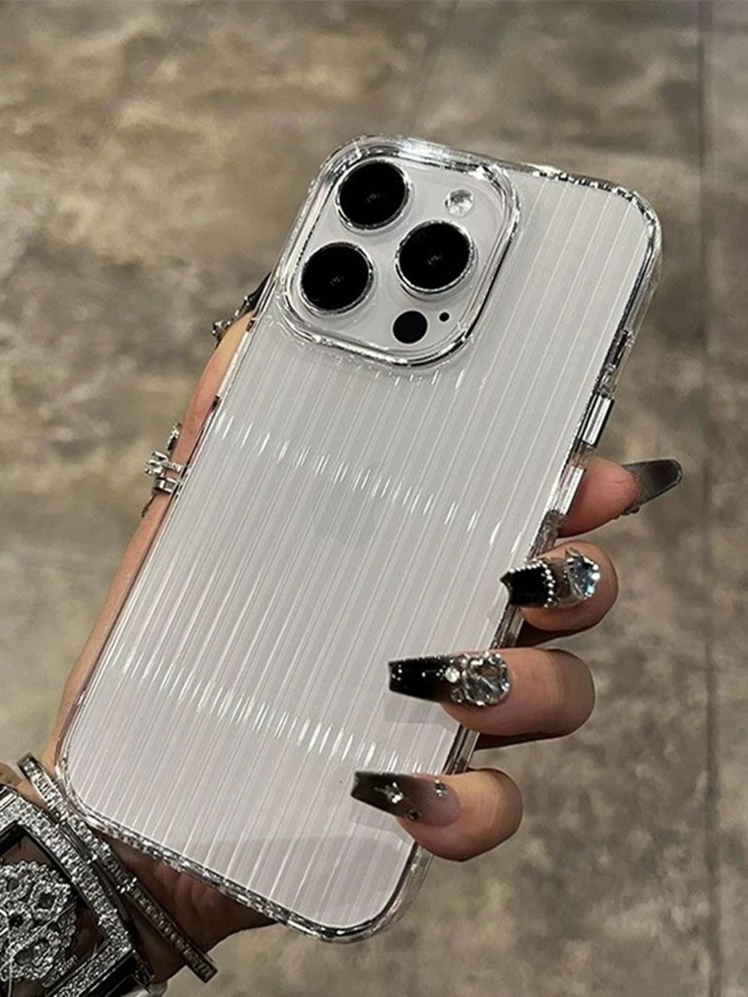 Luxury Kase LK167 Solid Transparent iPhone 14 Pro Max Back Case