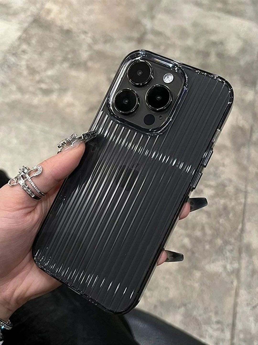 

Luxury Kase Solid Transparent iPhone 14 Pro Back Case