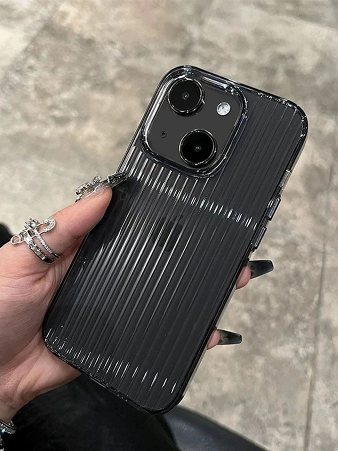 

Luxury Kase Solid Transparent iPhone 14 Plus Back Case