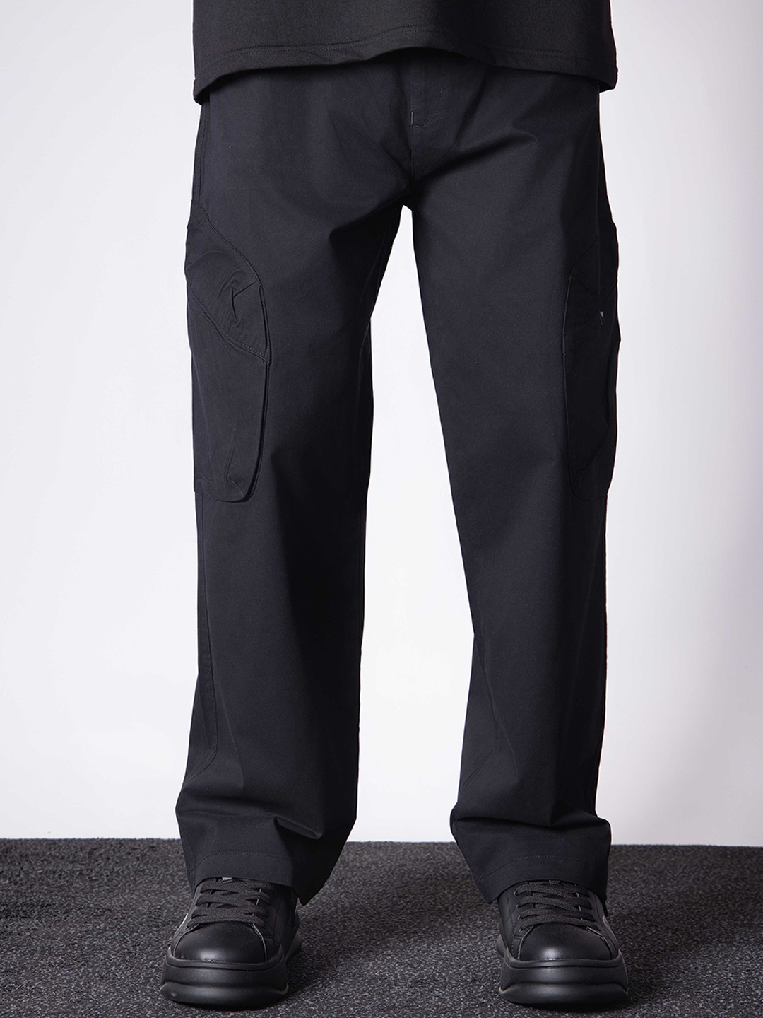 

Hop Head Black Utility Pockets Cotton Cargo