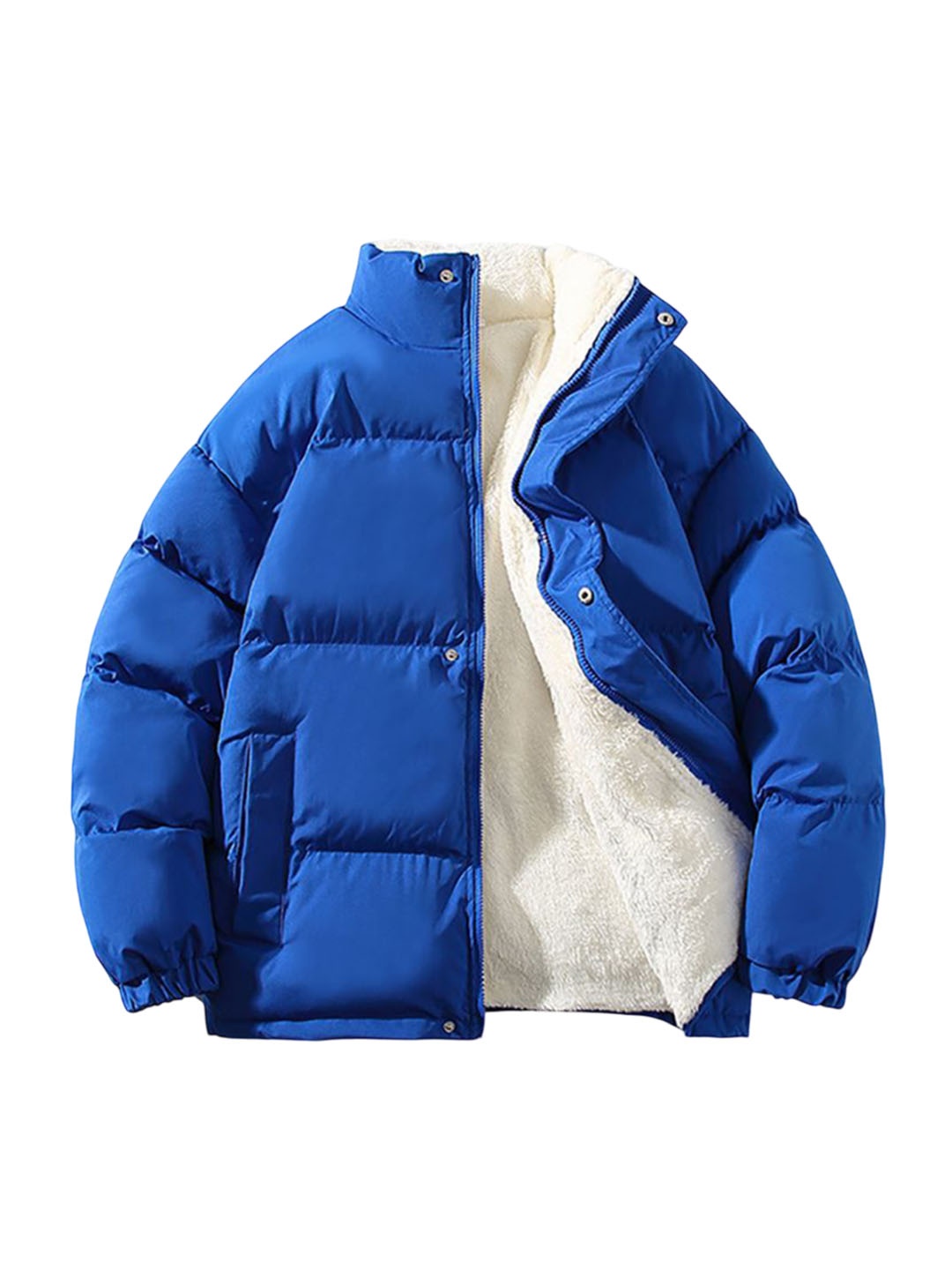 

StyleCast x Revolte Men Mock Collar Solid Casual Parka Jacket, Blue