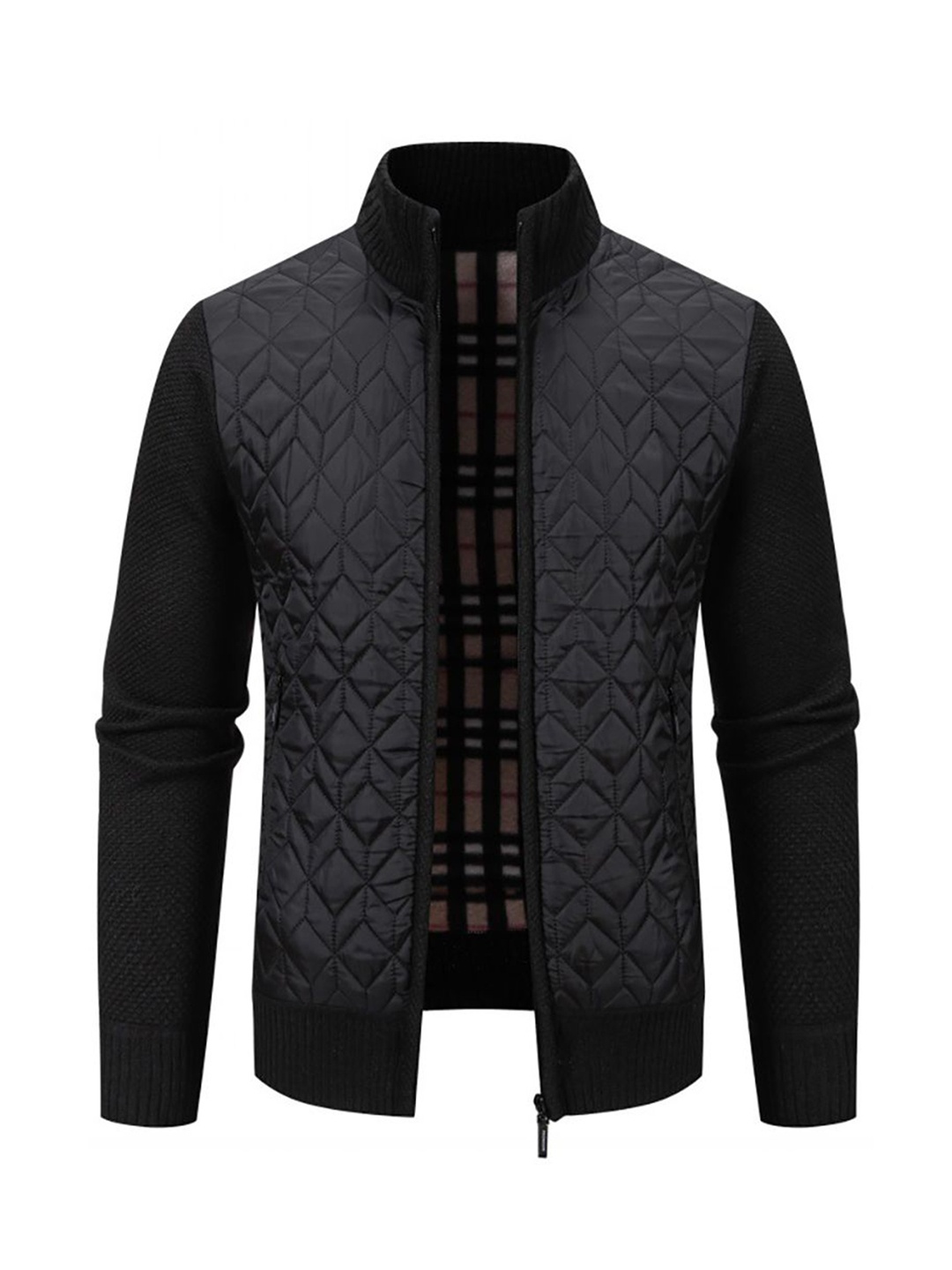 

StyleCast x Revolte Men Mock Collar Solid Casual Padded Jacket, Black