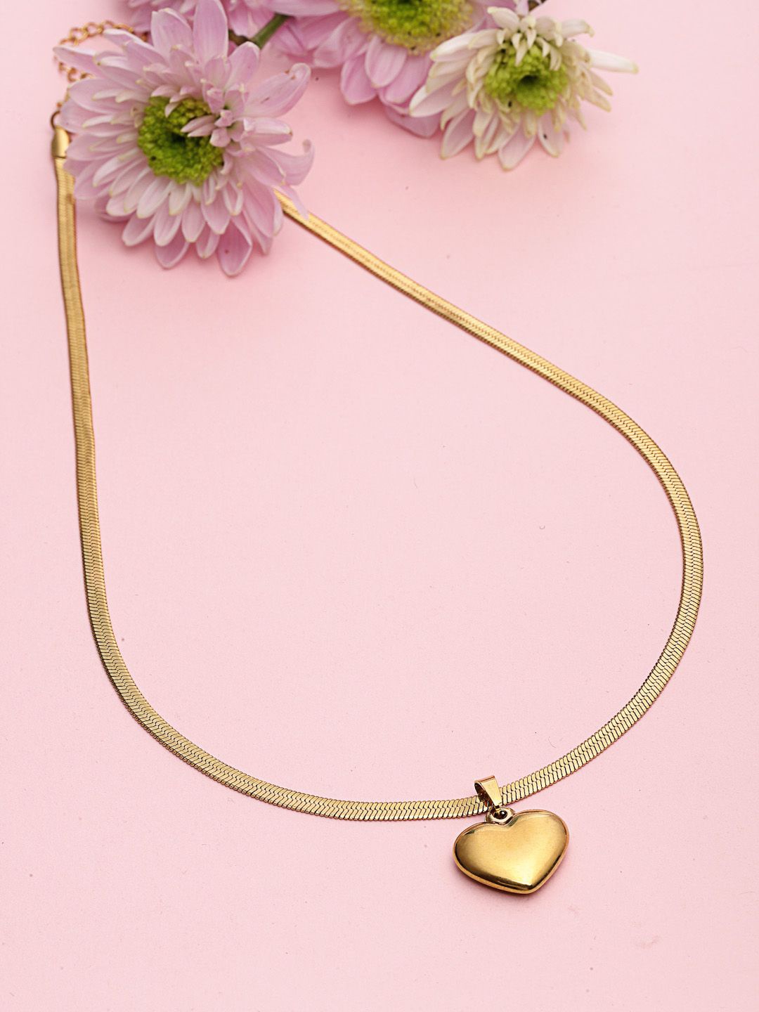 VOGUE PANASH Gold-Plated Heart Shaped Pendants with Chains